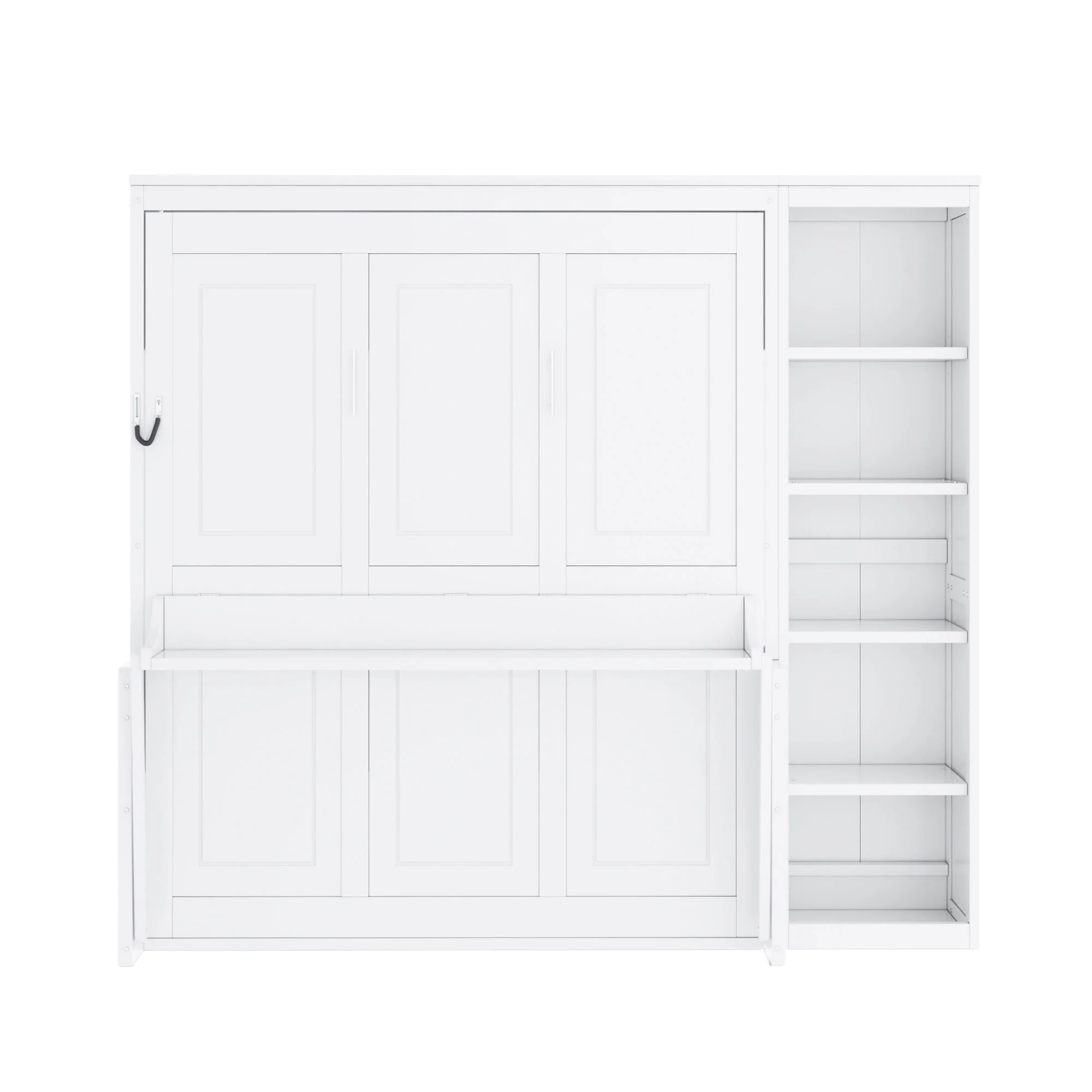 Sturdy Murphy Bed With Desk And Bookshelf - Image 10