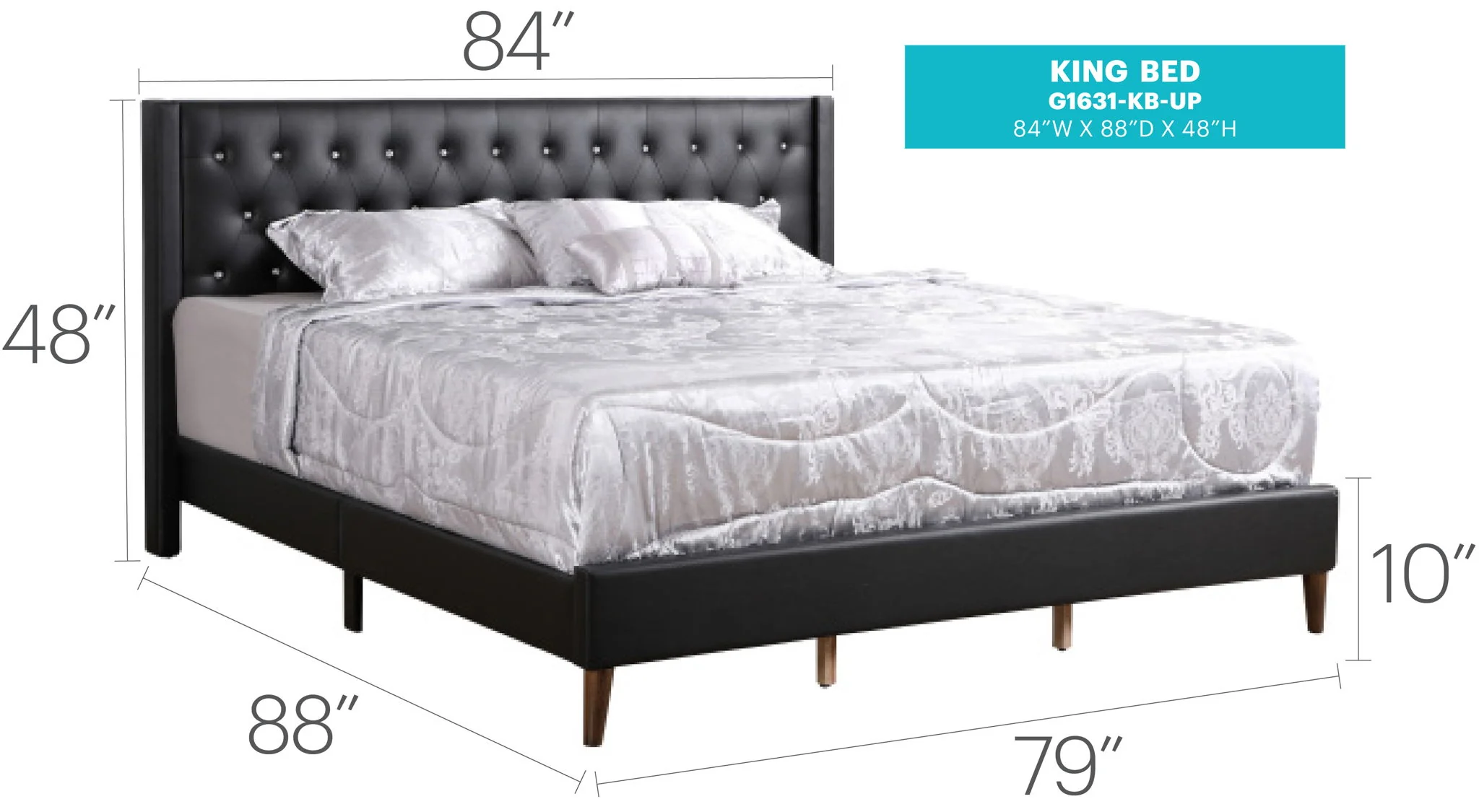 Stylish Bed For Spacious Rooms Contemporary - Image 7