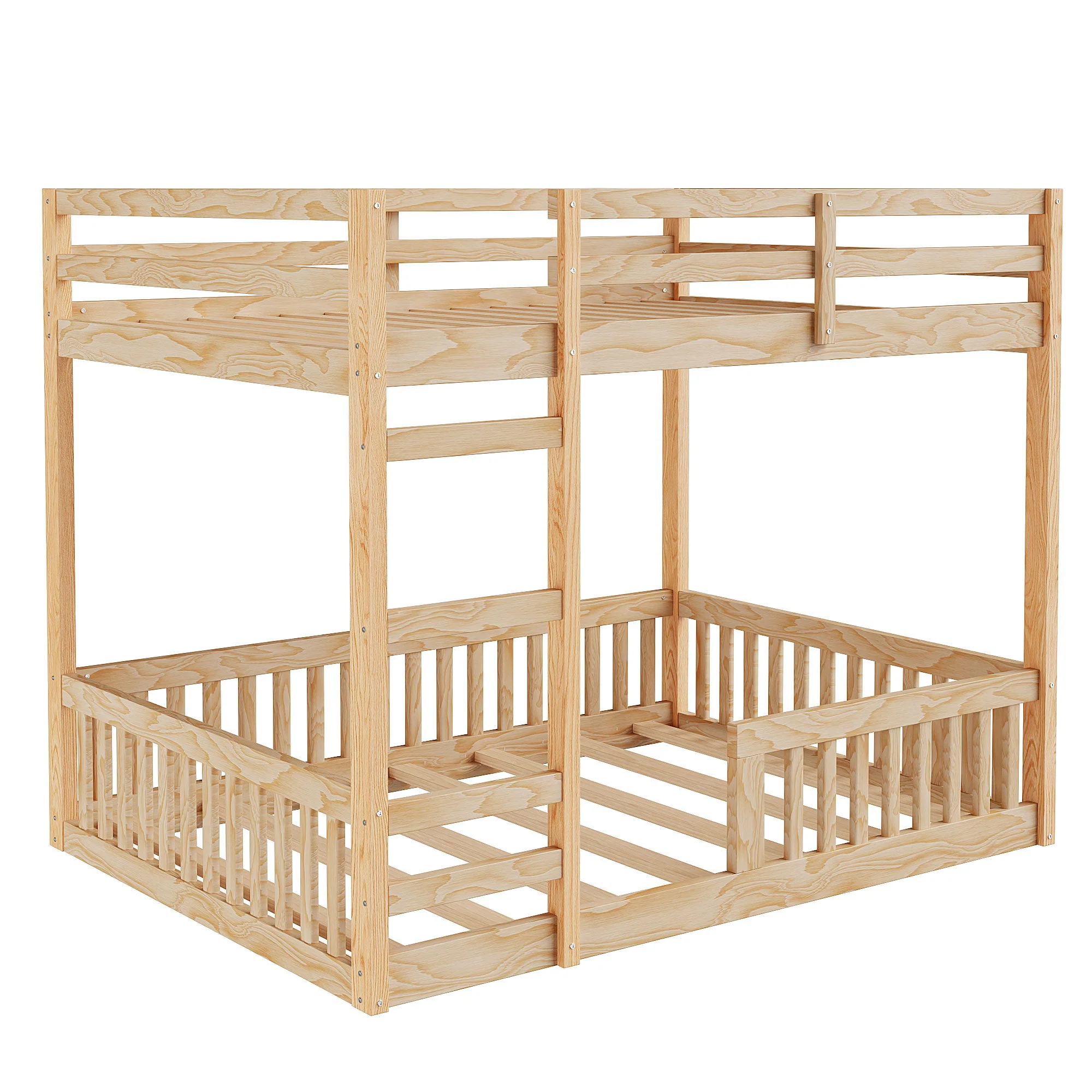 Stylish Bunk Bed With Ladder And Guardrails - Image 8