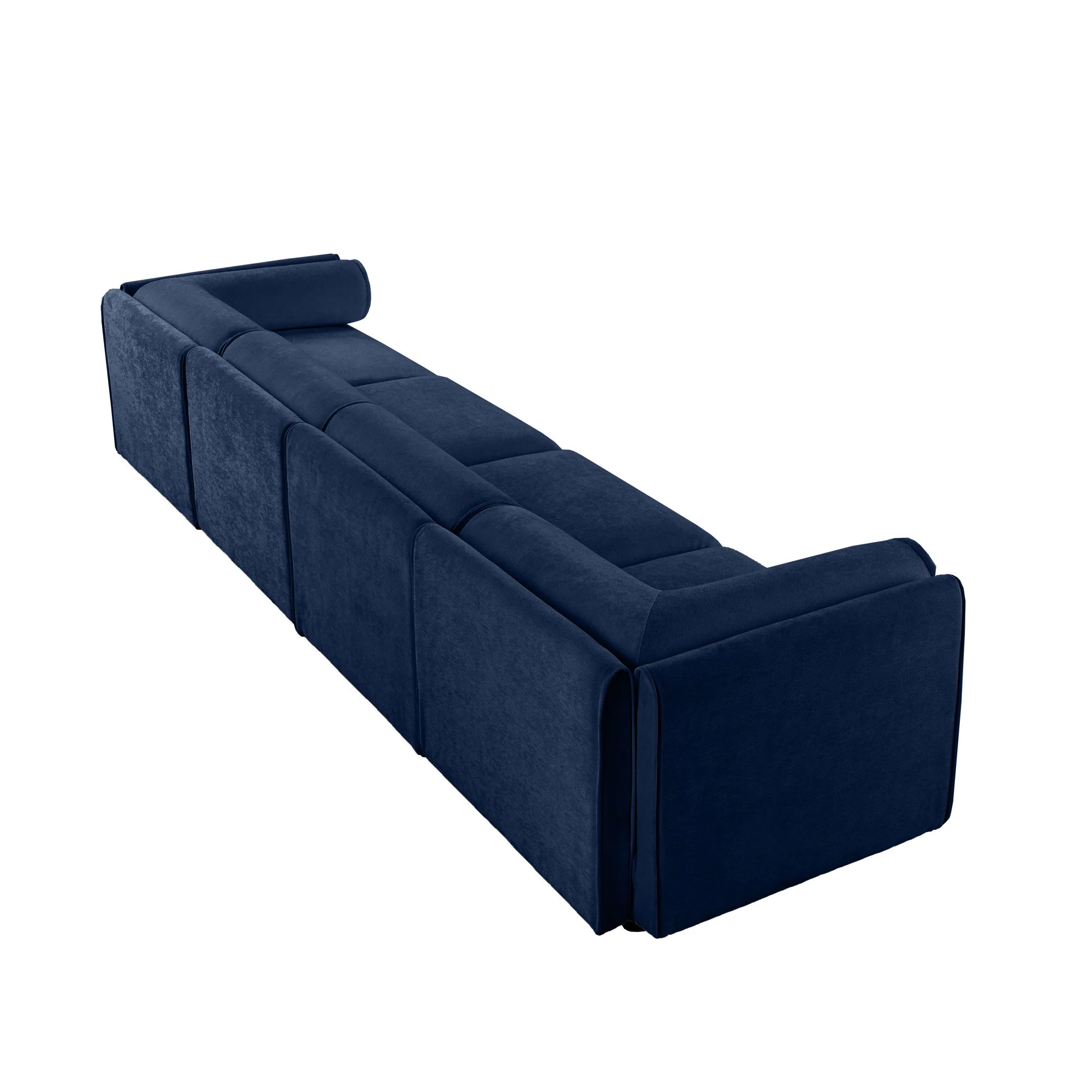 Stylish Sofa With Storage Seat And Cylindrical Backrest - Image 59