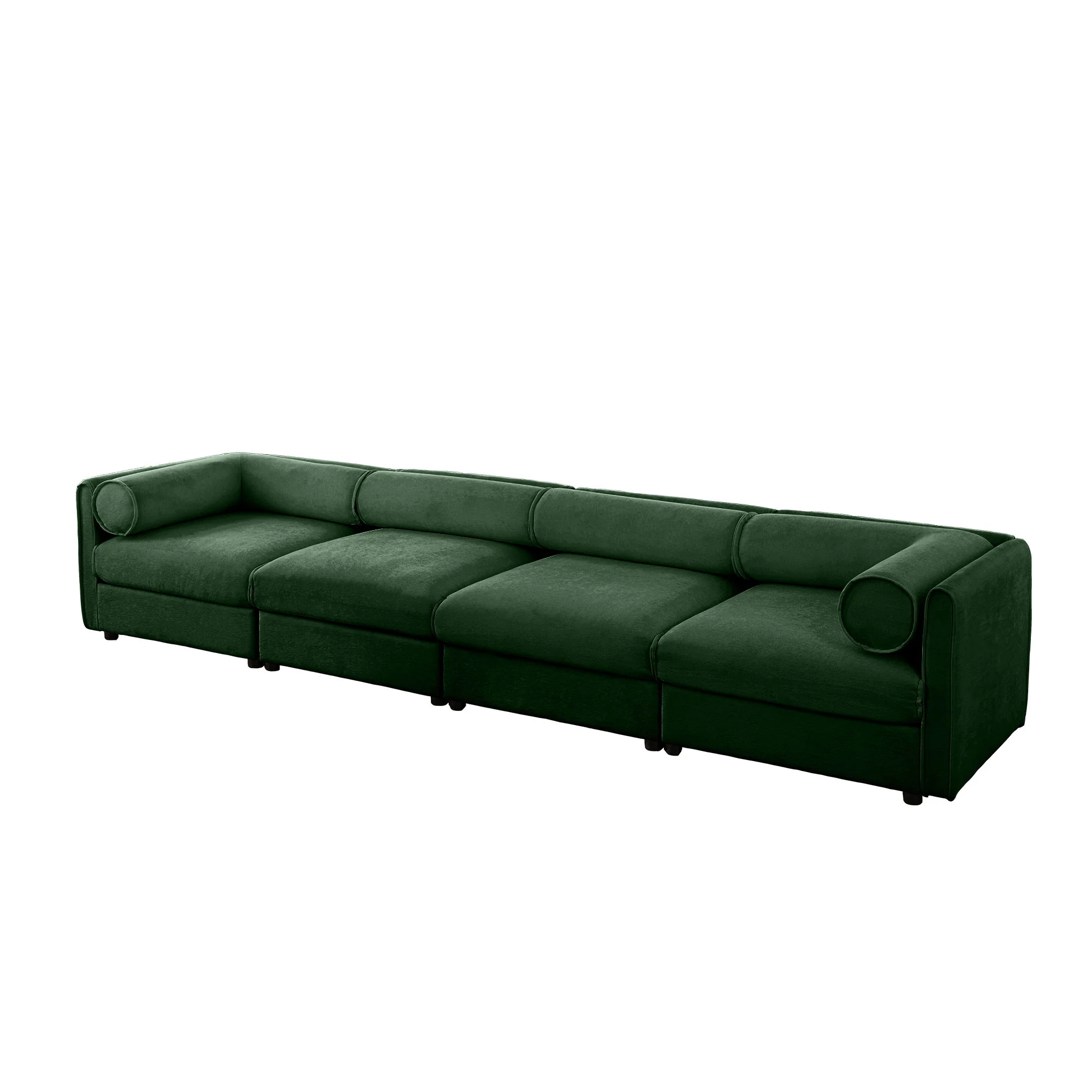 Stylish Sofa With Storage Seat And Cylindrical Backrest - Image 79
