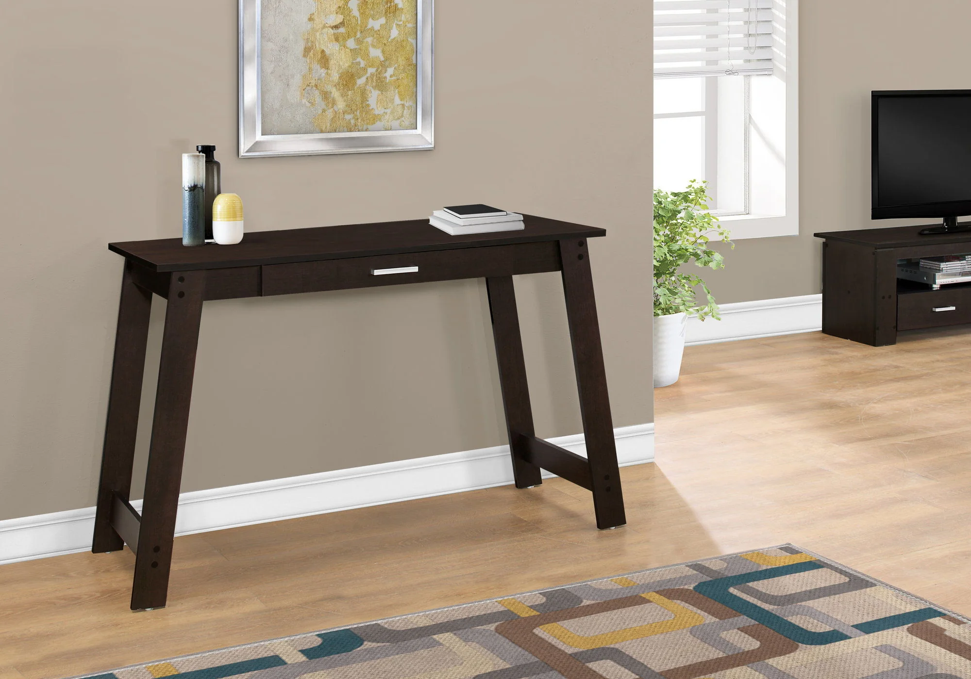 Stylish Design Computer Desk For Home Office Storage Drawers, Contemporary & Modern - Image 12