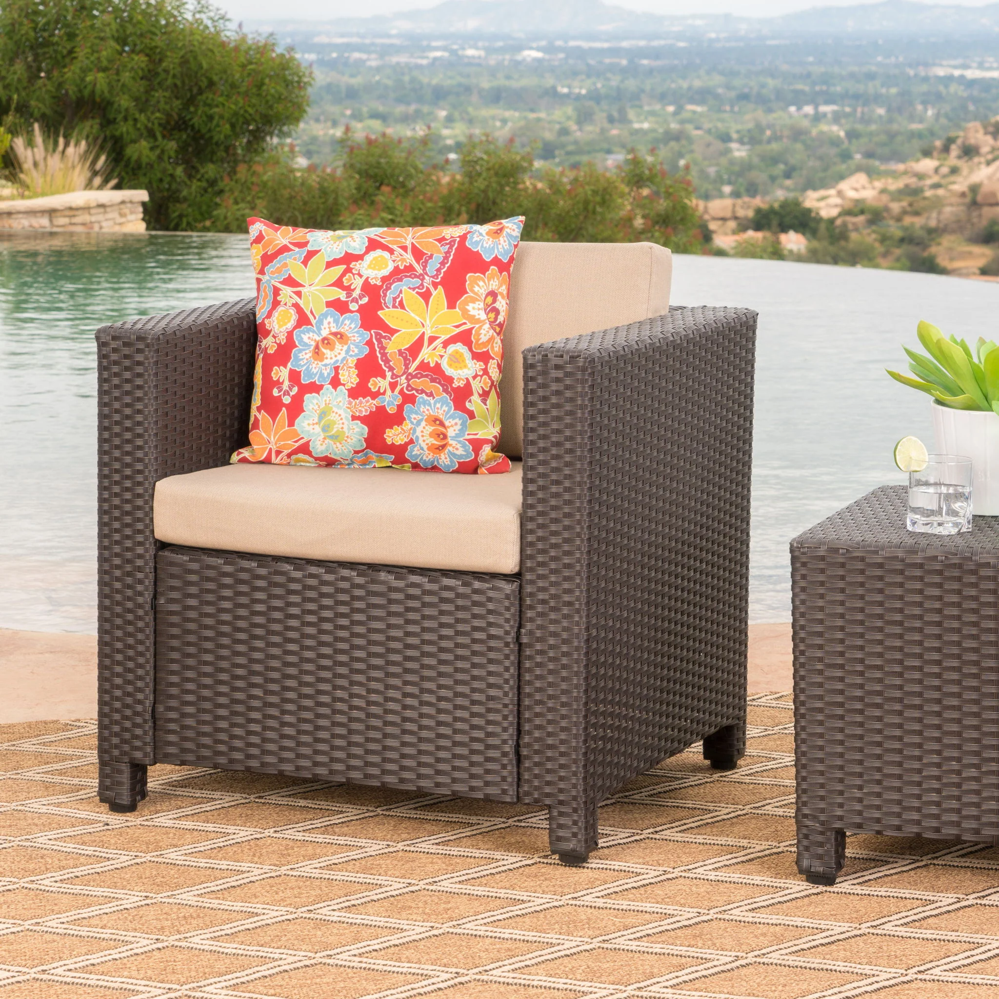 Stylish Outdoor Club Chair With Weather Resistant Cushions - Image 12