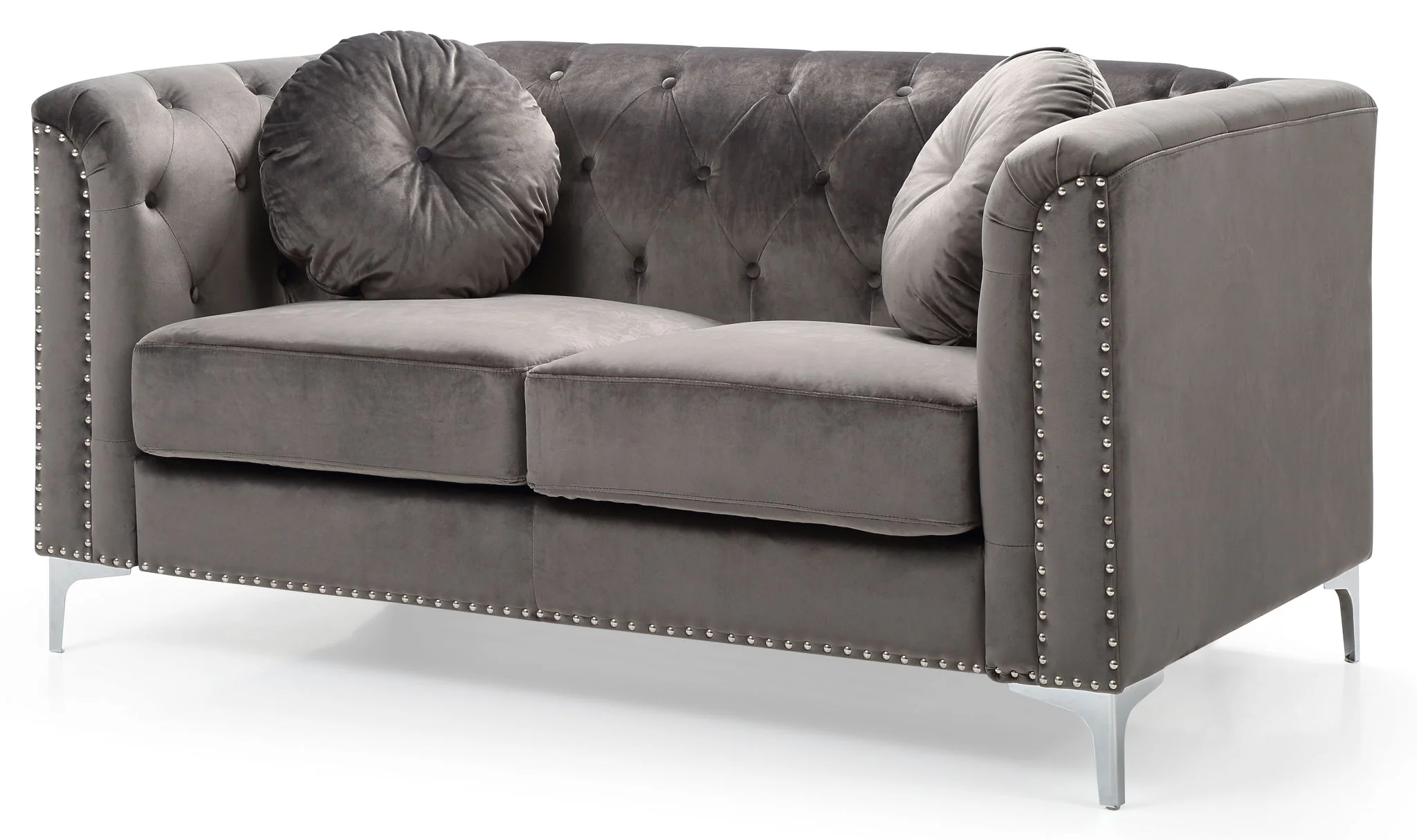 Stylish Sloped Arm Loveseat - Image 9