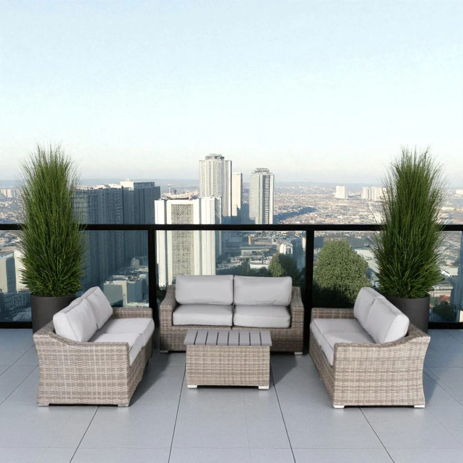 Stylish Sofa Seating Group With Cushions Perfect For Outdoor Gatherings - Image 38