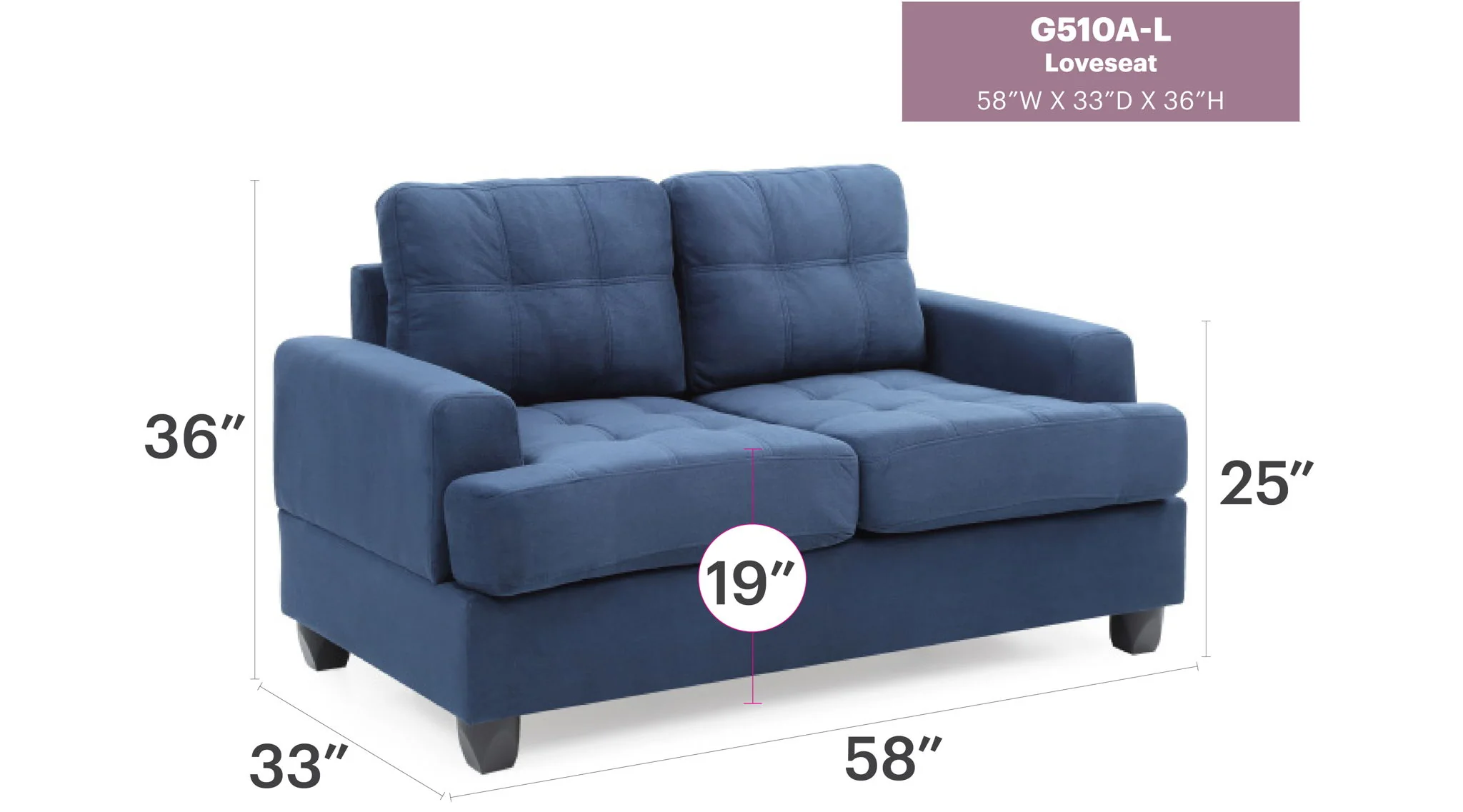 Stylish Transitional Loveseat For Two - Image 22