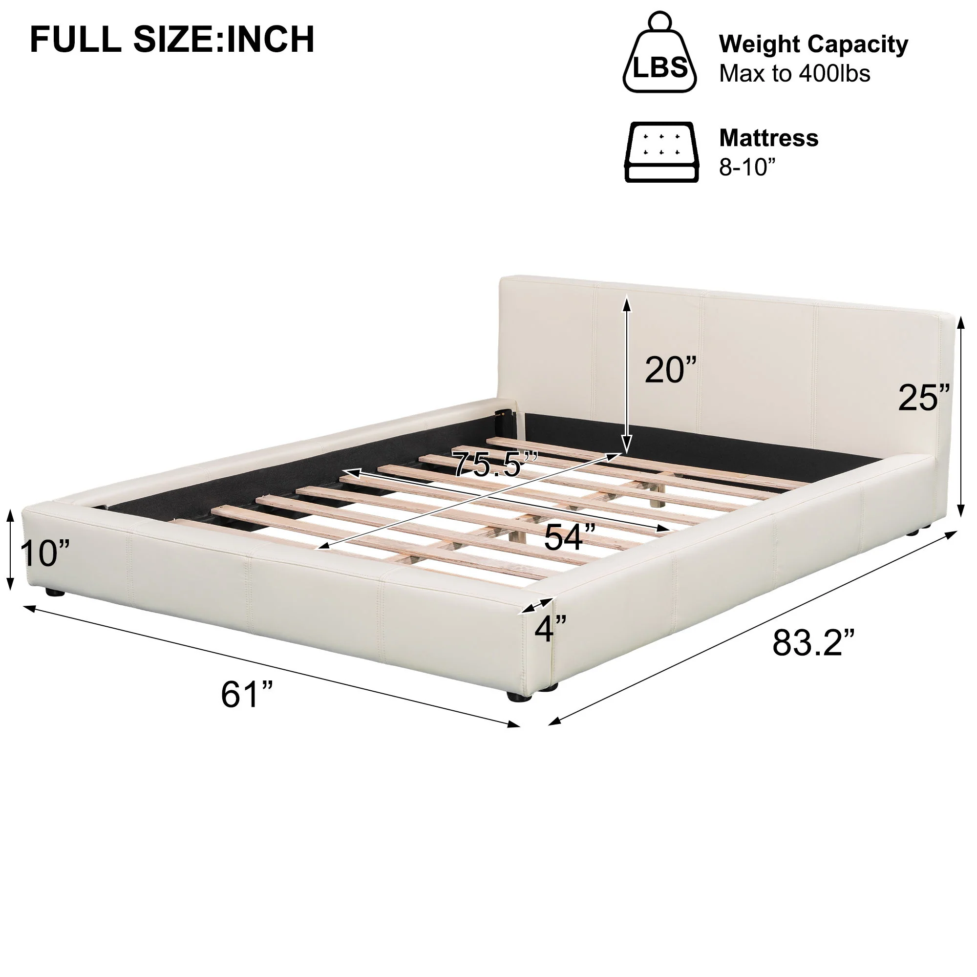 Stylish Upholstered Bed With Birch Wood Frame - Image 10