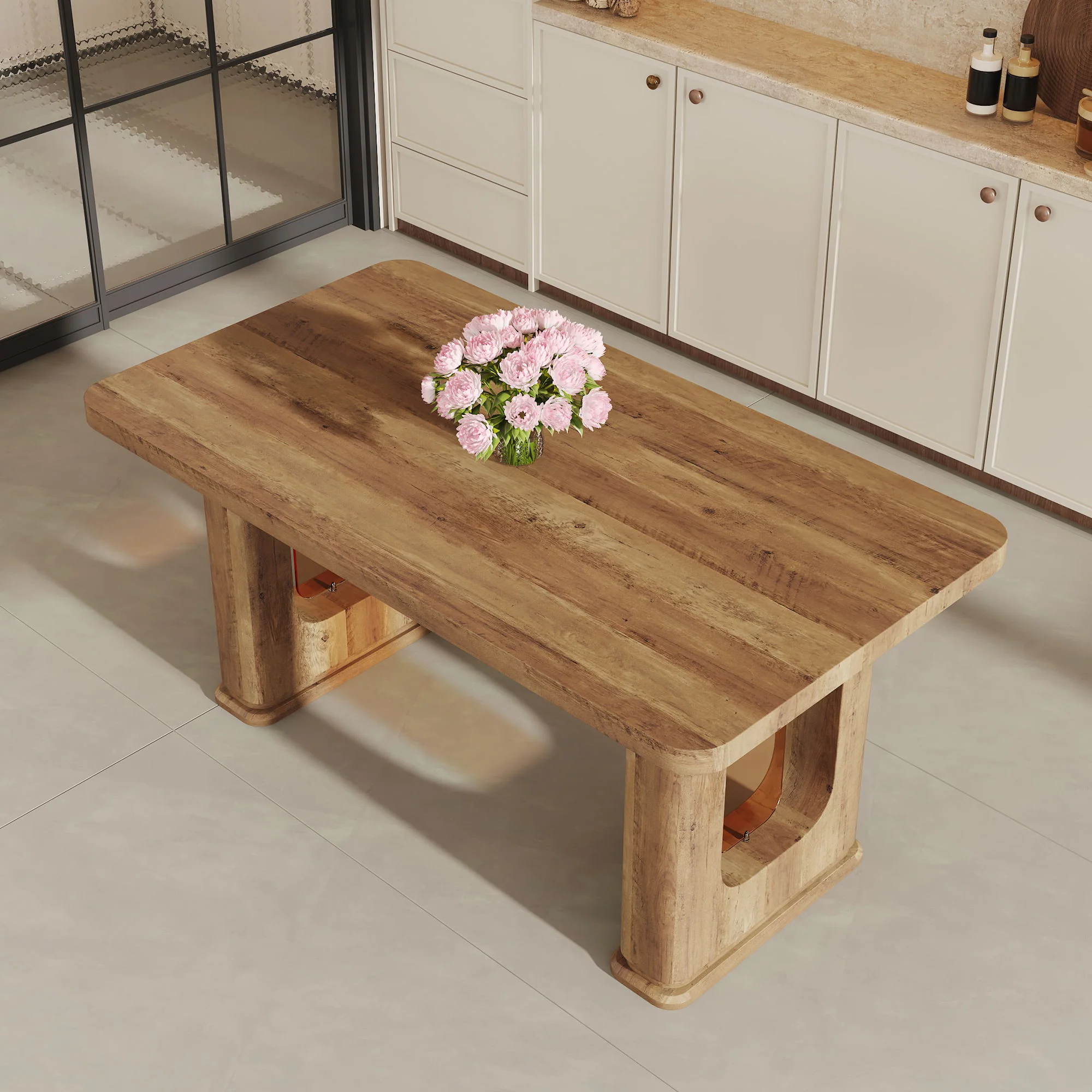 Stylish Versatile Textured Dining Table - Image 6