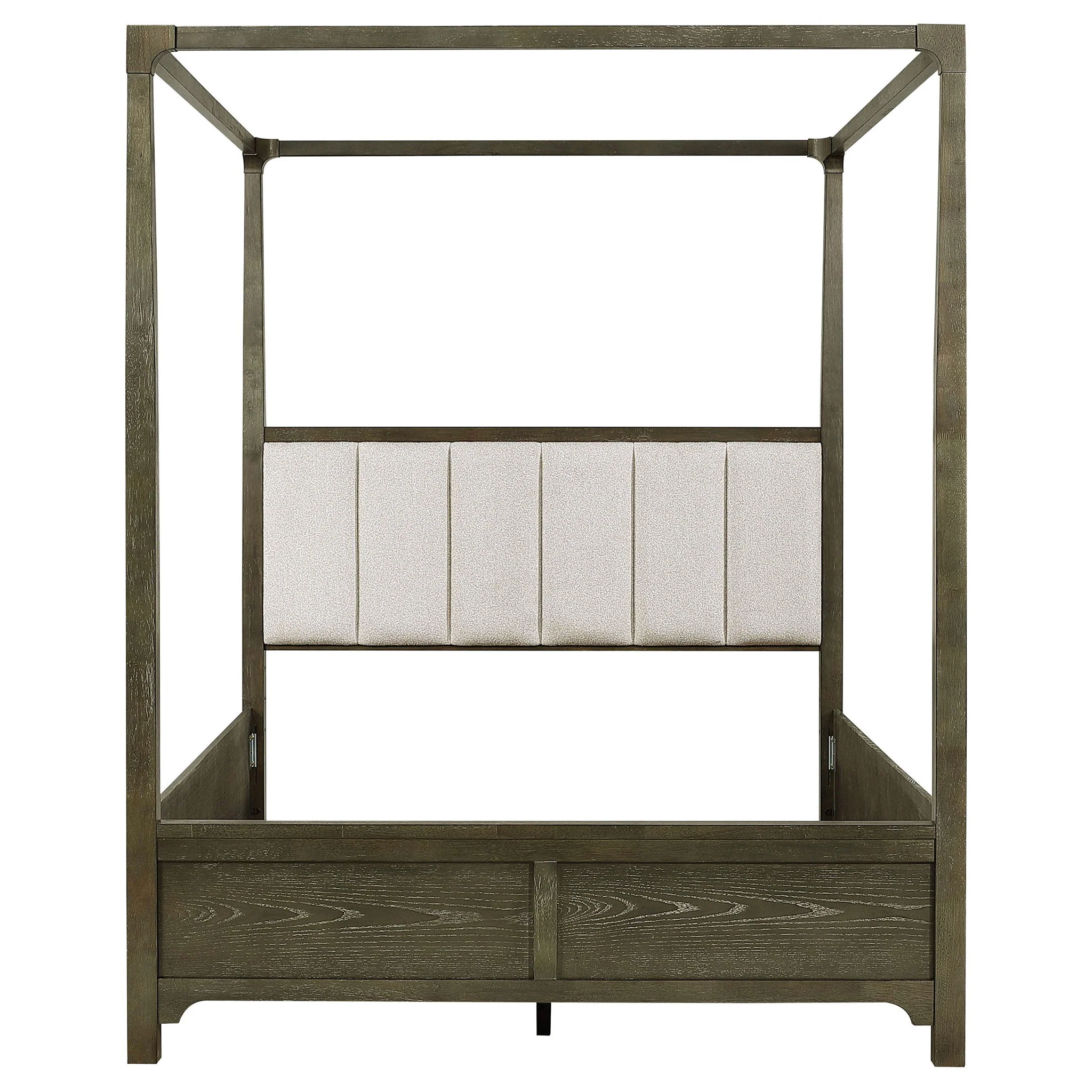 Sundance - Queen Canopy Bed With Upholstered Headboard - Dark Brown - Image 4