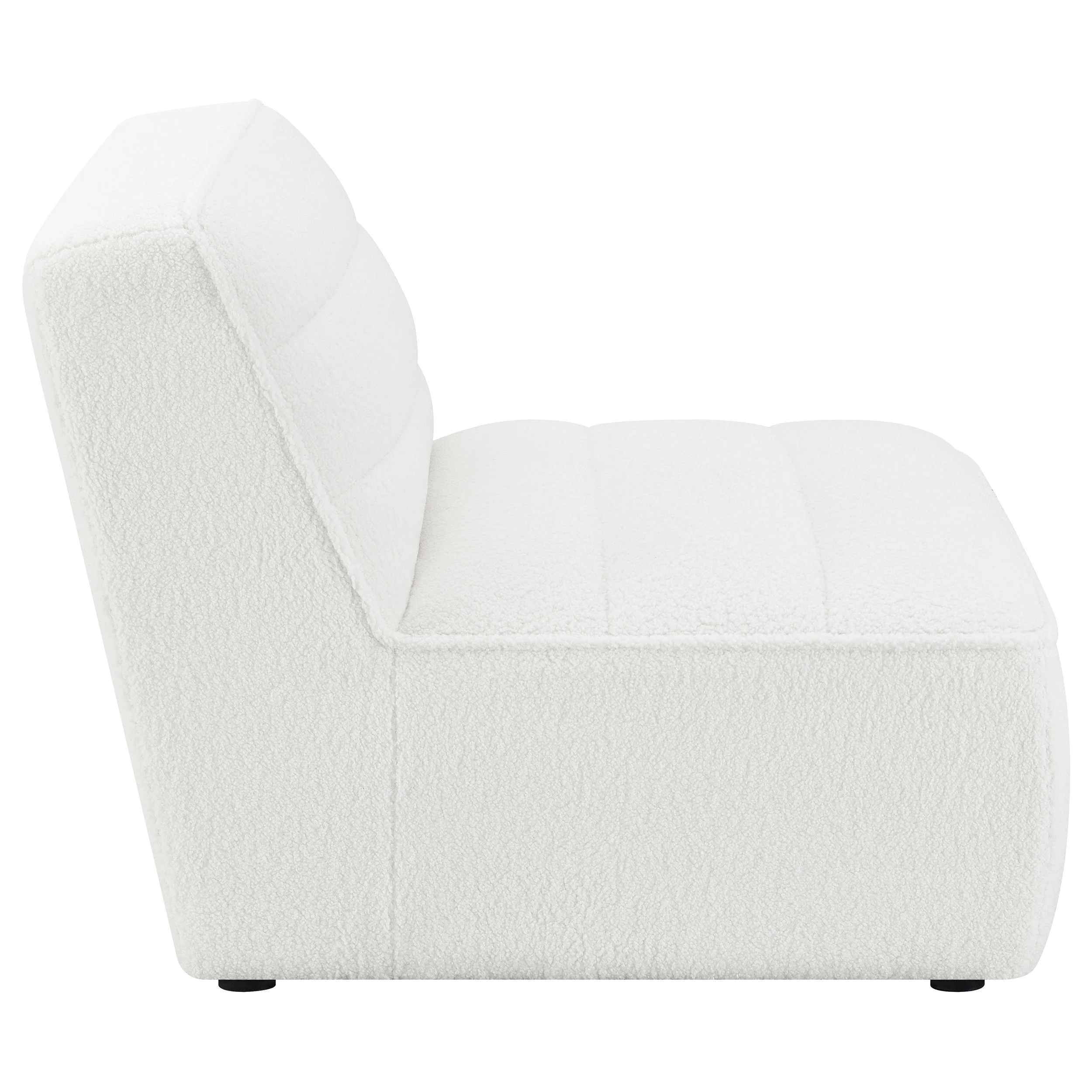 Sunny Upholstered Armless Chair in Ivory - Image 9