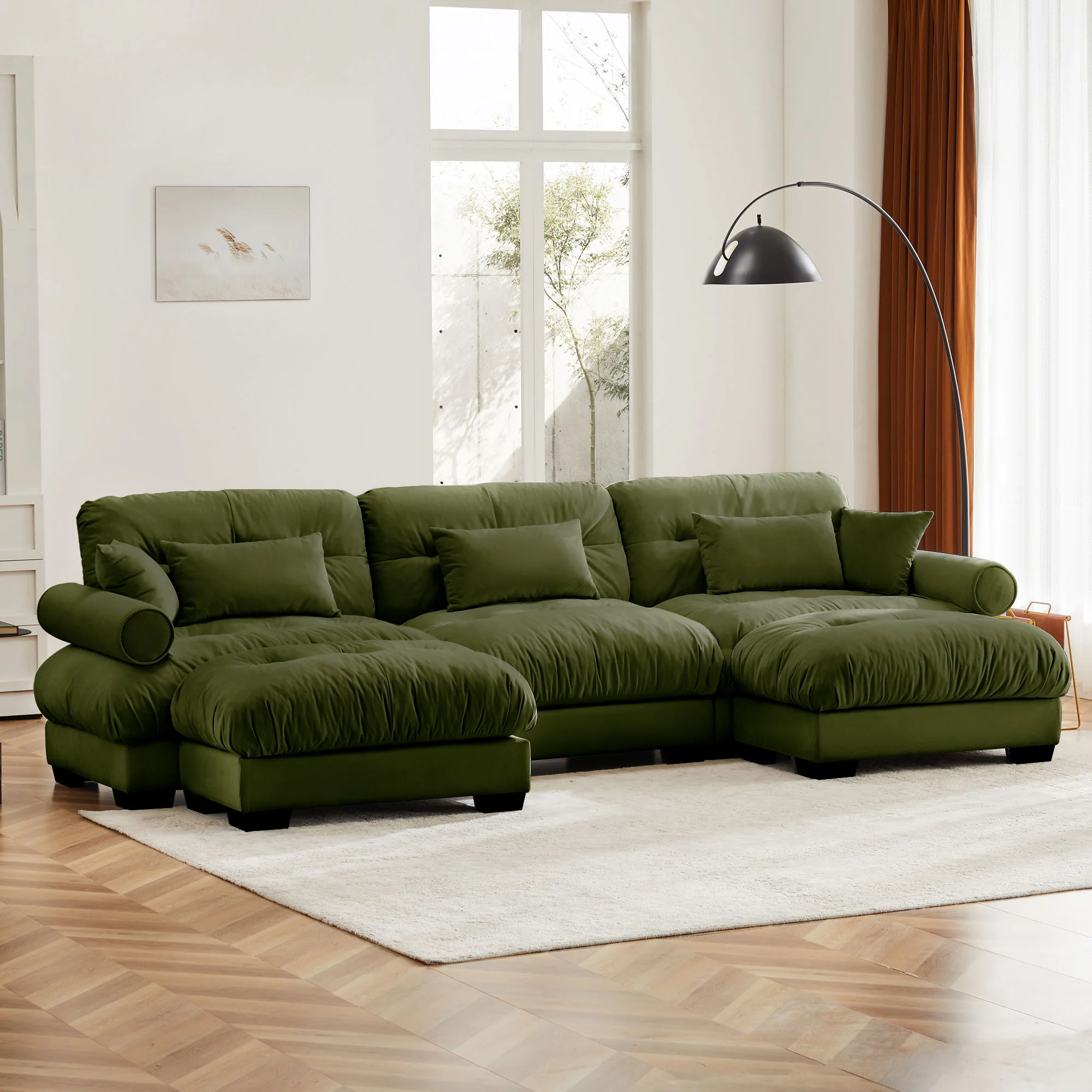 Super Comfort Oversized Modular Sectional Sofa With Movable Ottoman - Image 106
