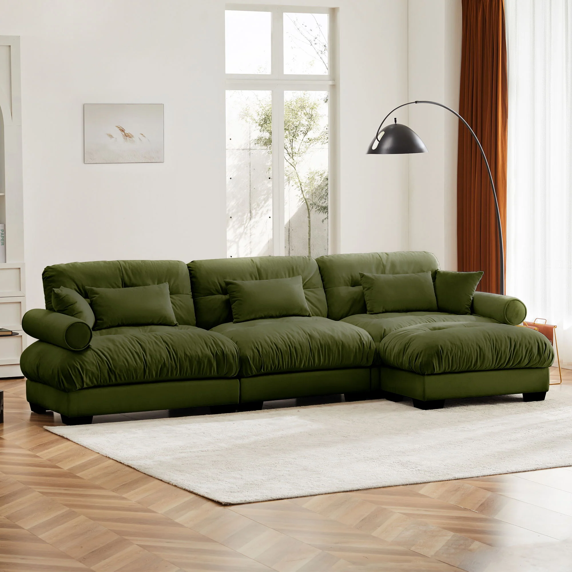 Super Comfort Oversized Modular Sectional Sofa With Movable Ottoman - Image 138