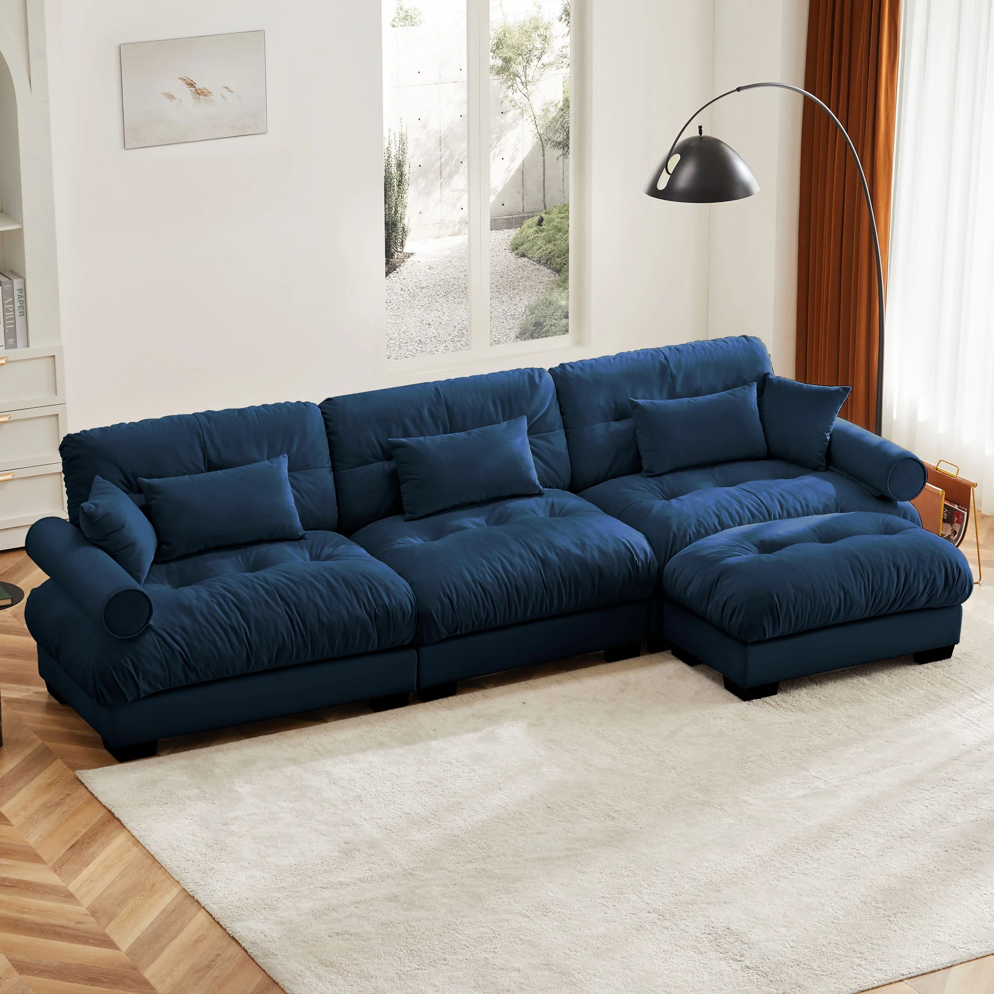 Super Comfort Oversized Modular Sectional Sofa With Movable Ottoman - Image 143