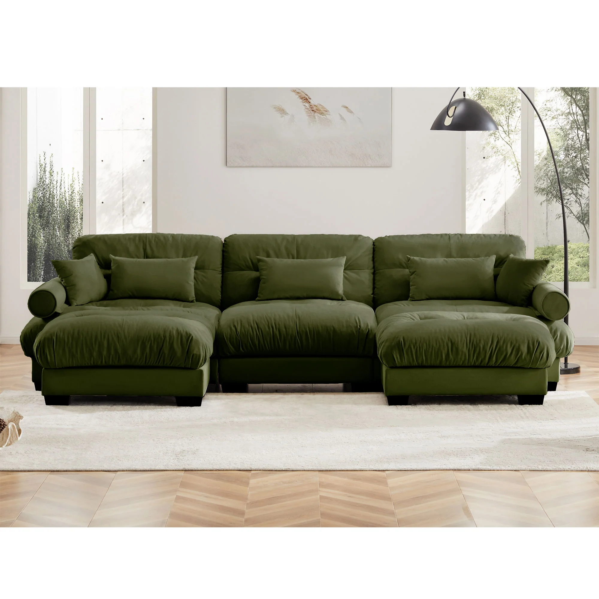 Super Comfort Oversized Modular Sectional Sofa With Movable Ottoman - Image 152