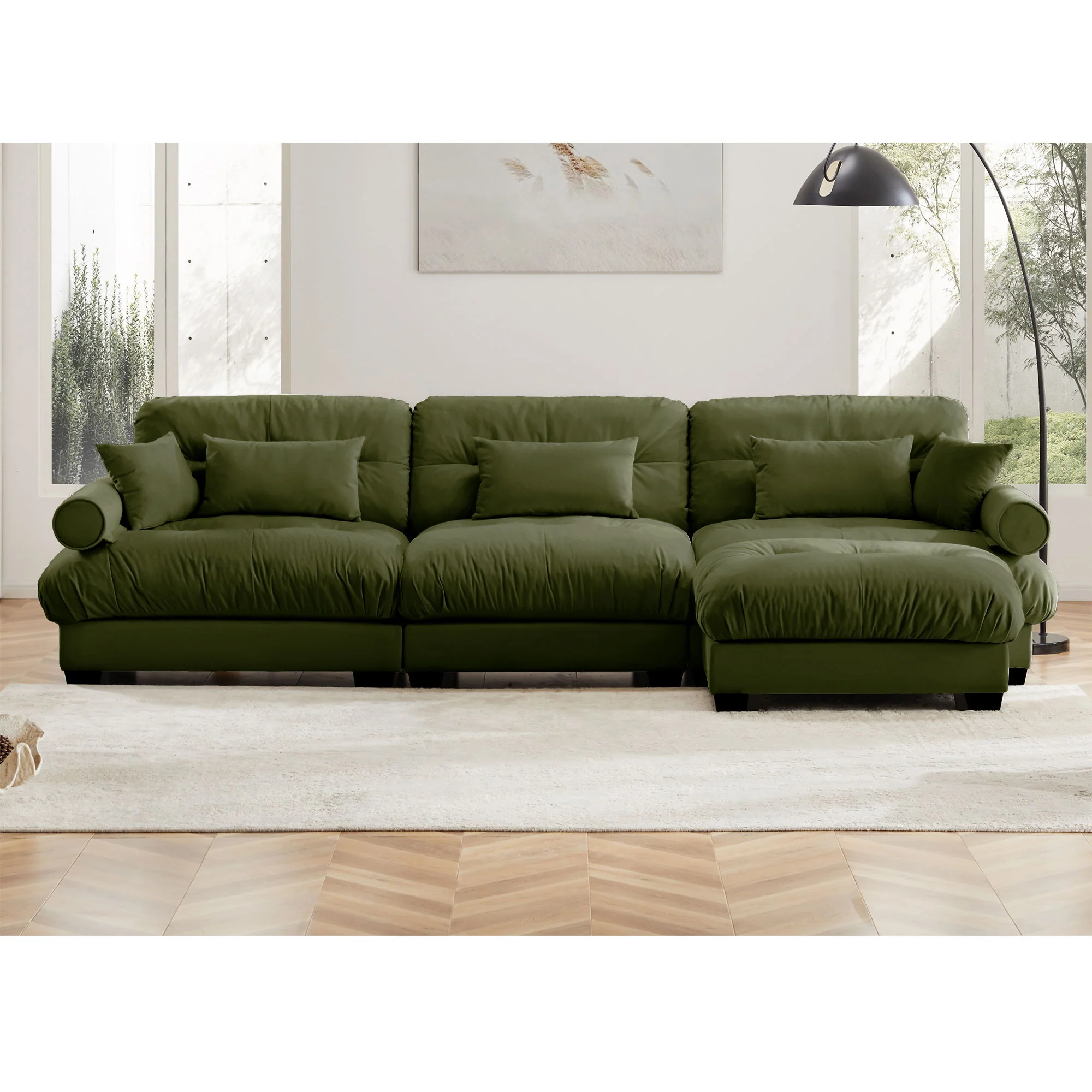 Super Comfort Oversized Modular Sectional Sofa With Movable Ottoman - Image 155