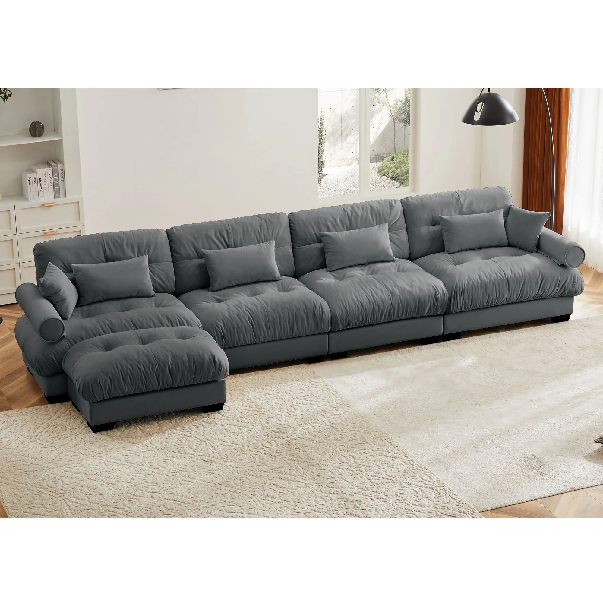 Super Comfort Oversized Modular Sectional Sofa With Movable Ottoman - Image 168