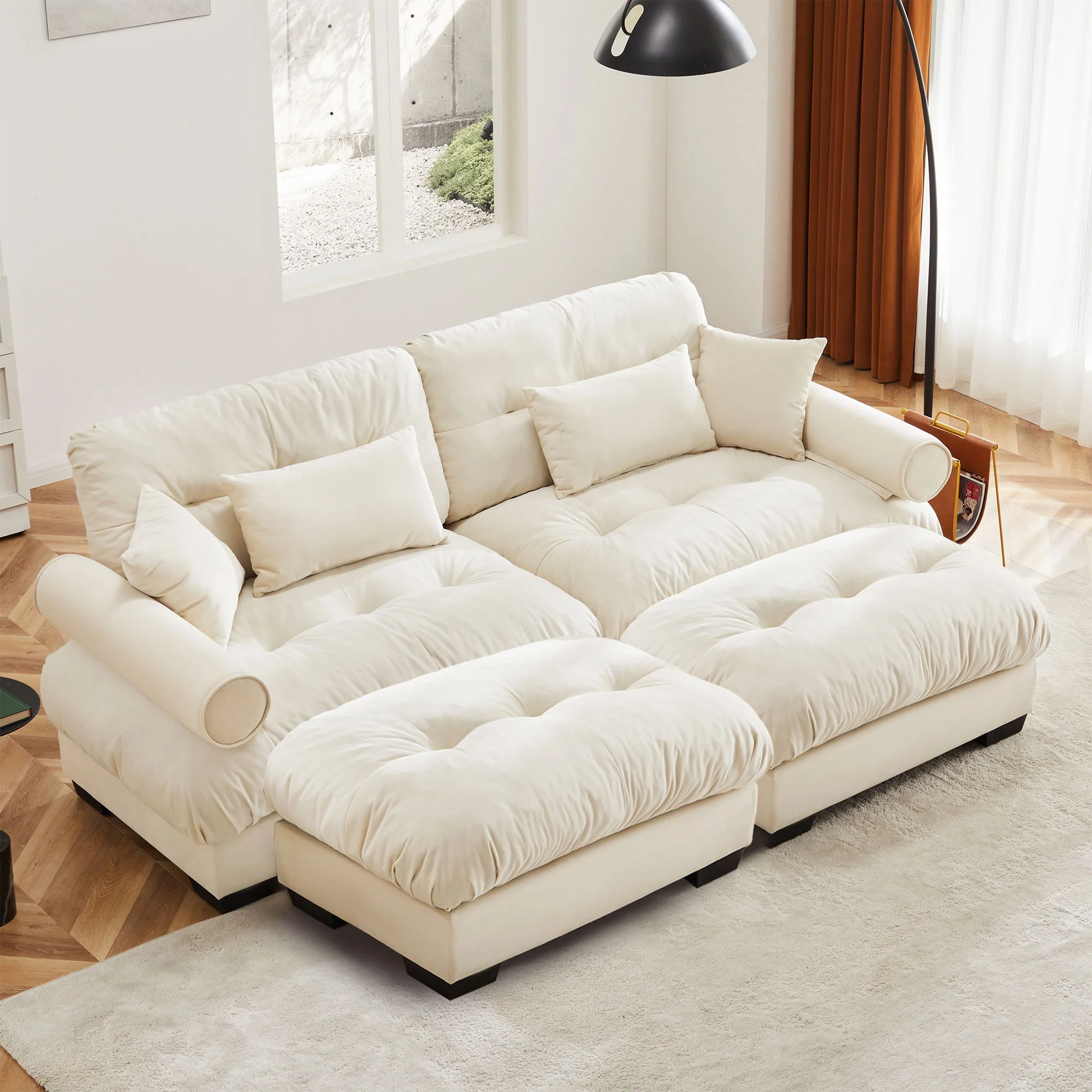 Super Comfort Oversized Modular Sectional Sofa With Movable Ottoman - Image 182