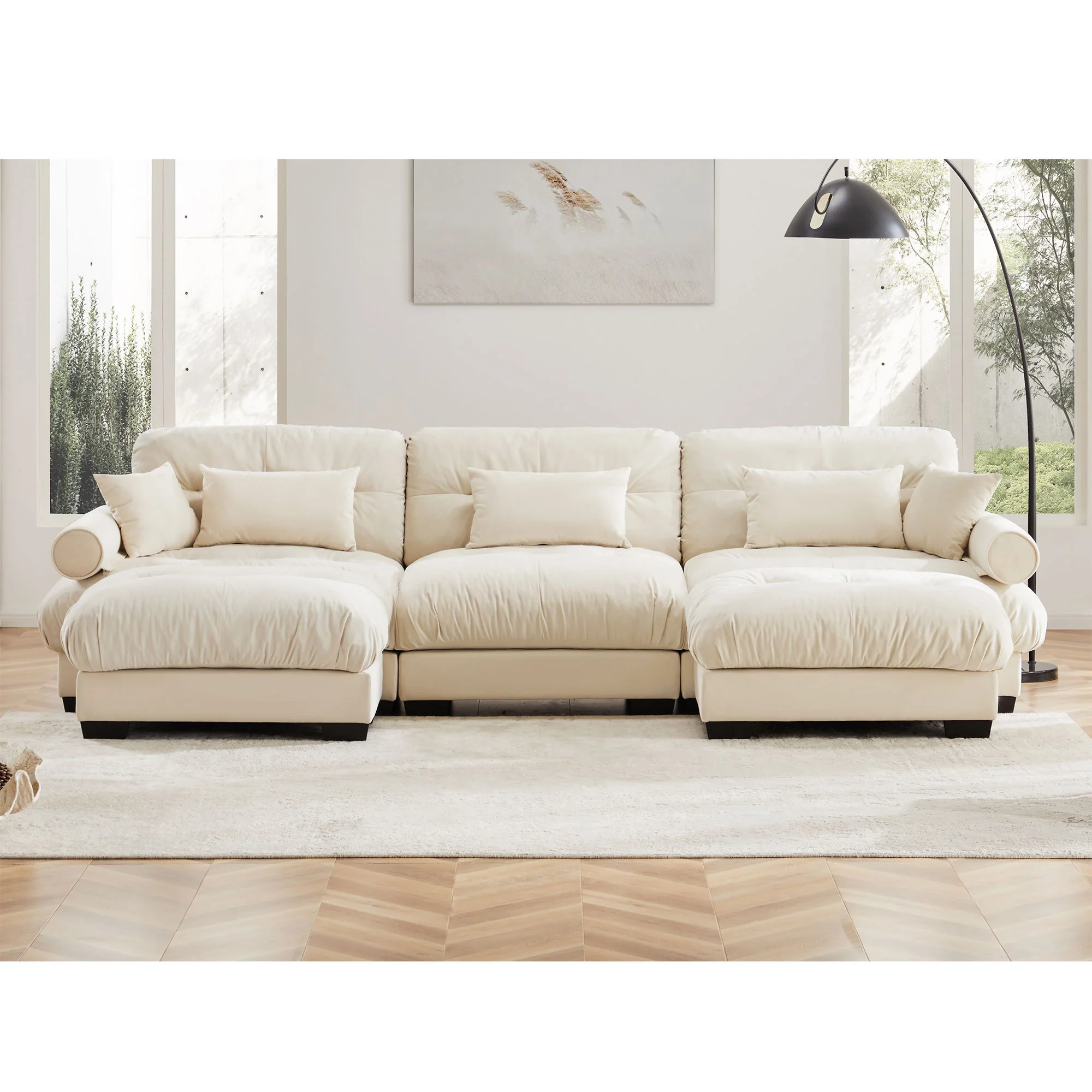 Super Comfort Oversized Modular Sectional Sofa With Movable Ottoman - Image 188