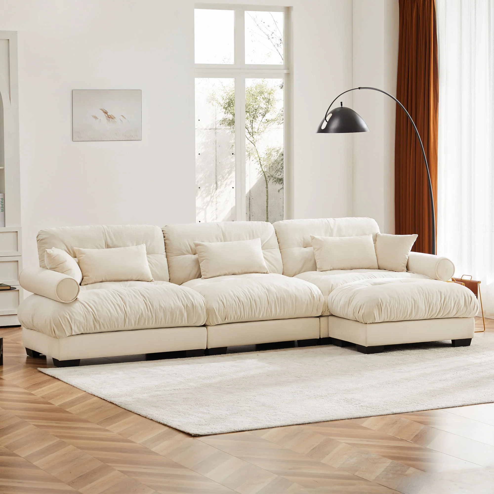 Super Comfort Oversized Modular Sectional Sofa With Movable Ottoman - Image 209