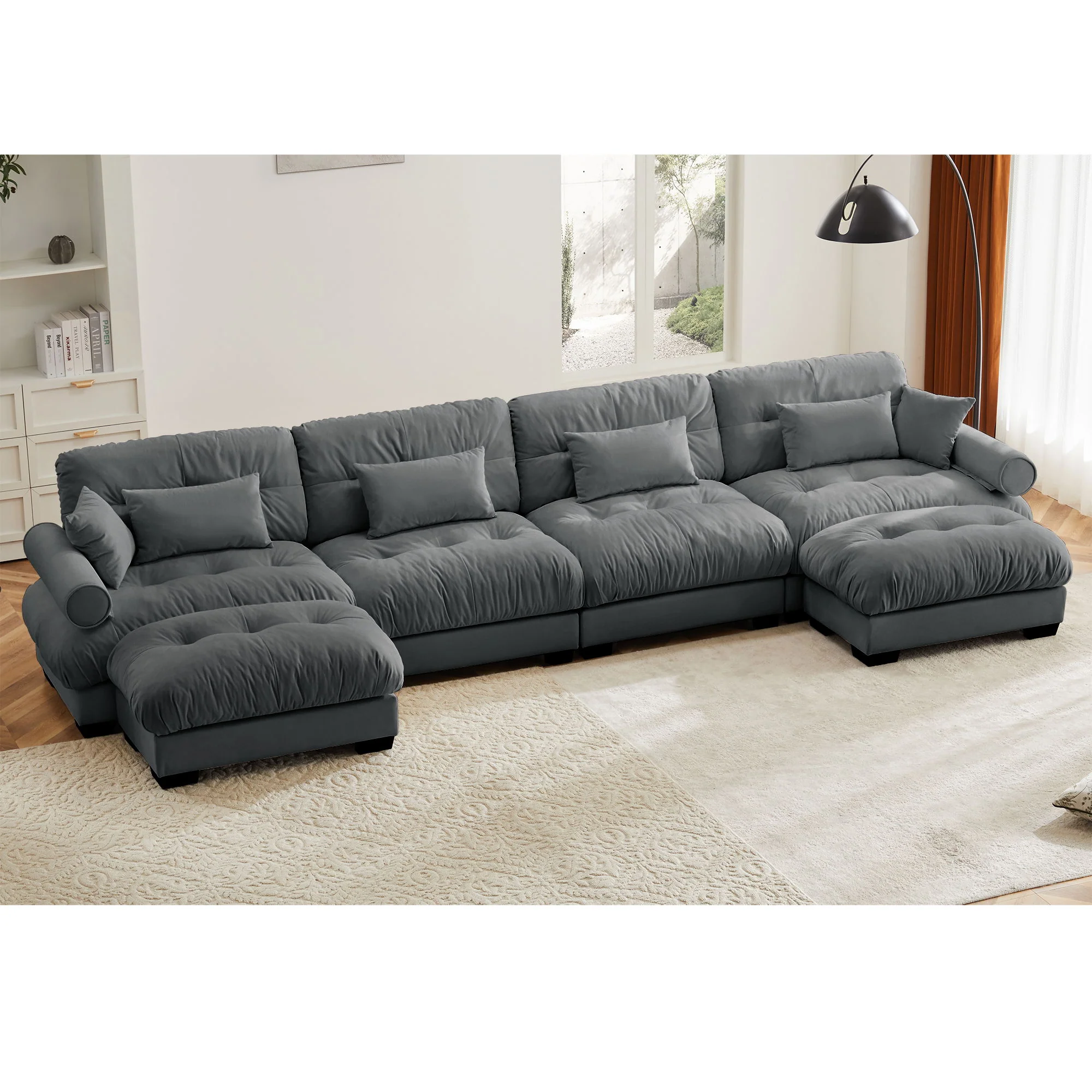 Super Comfort Oversized Modular Sectional Sofa With Movable Ottoman - Image 53