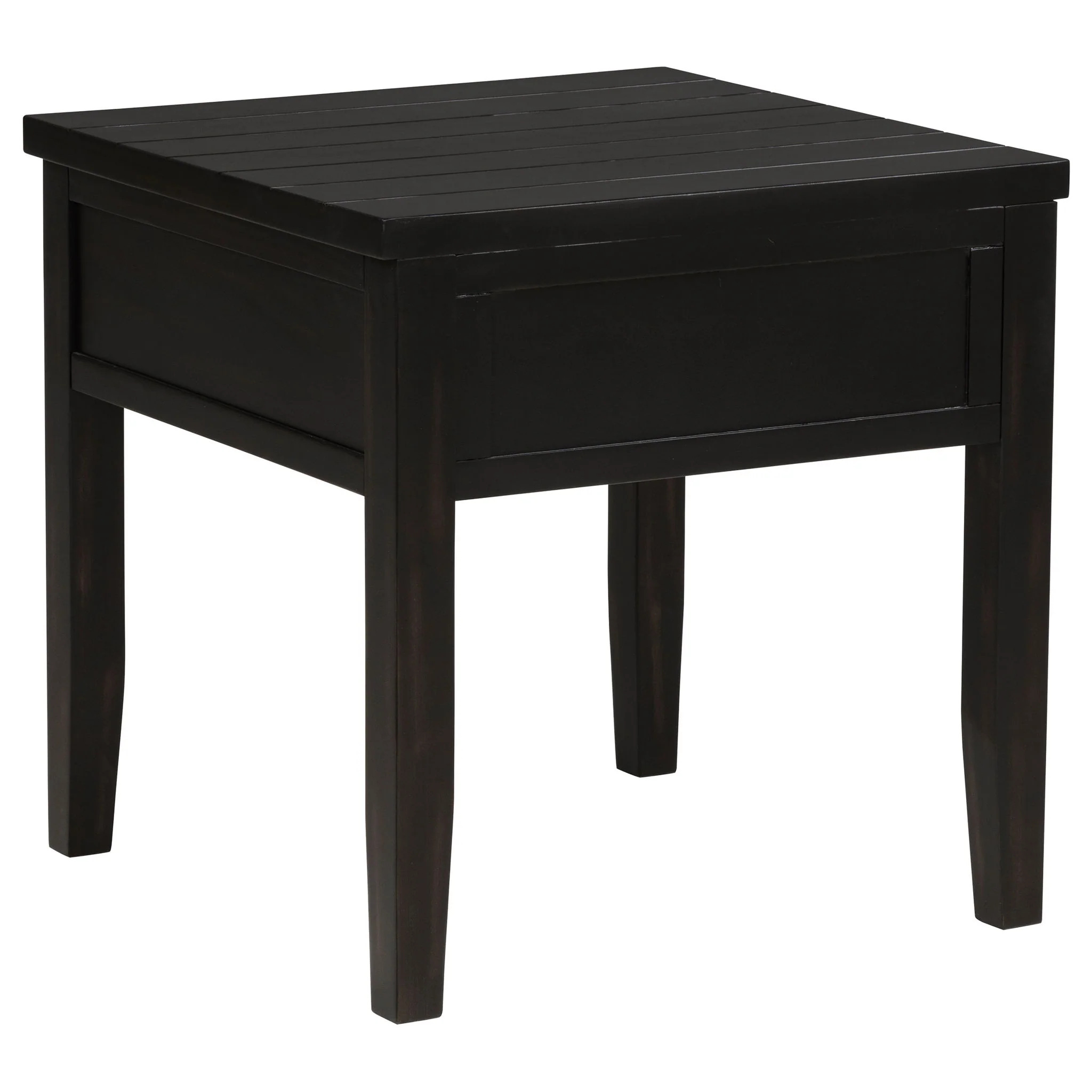 Sutter - 1 Drawer Square End Table - Dark Brown - Image 2