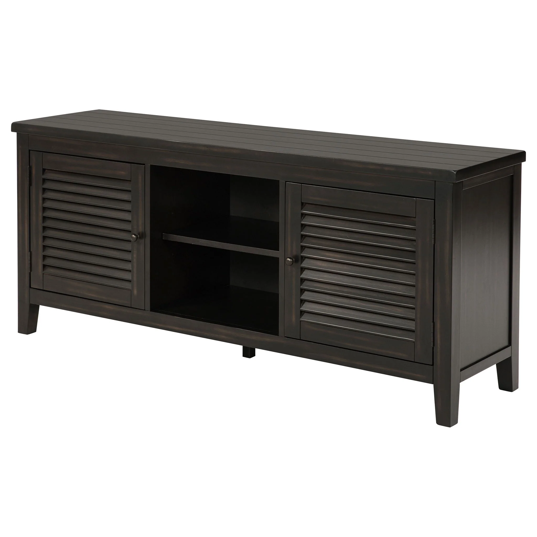 Sutter - 2 Door TV Stand With Mission Design - Dark Brown - Image 6