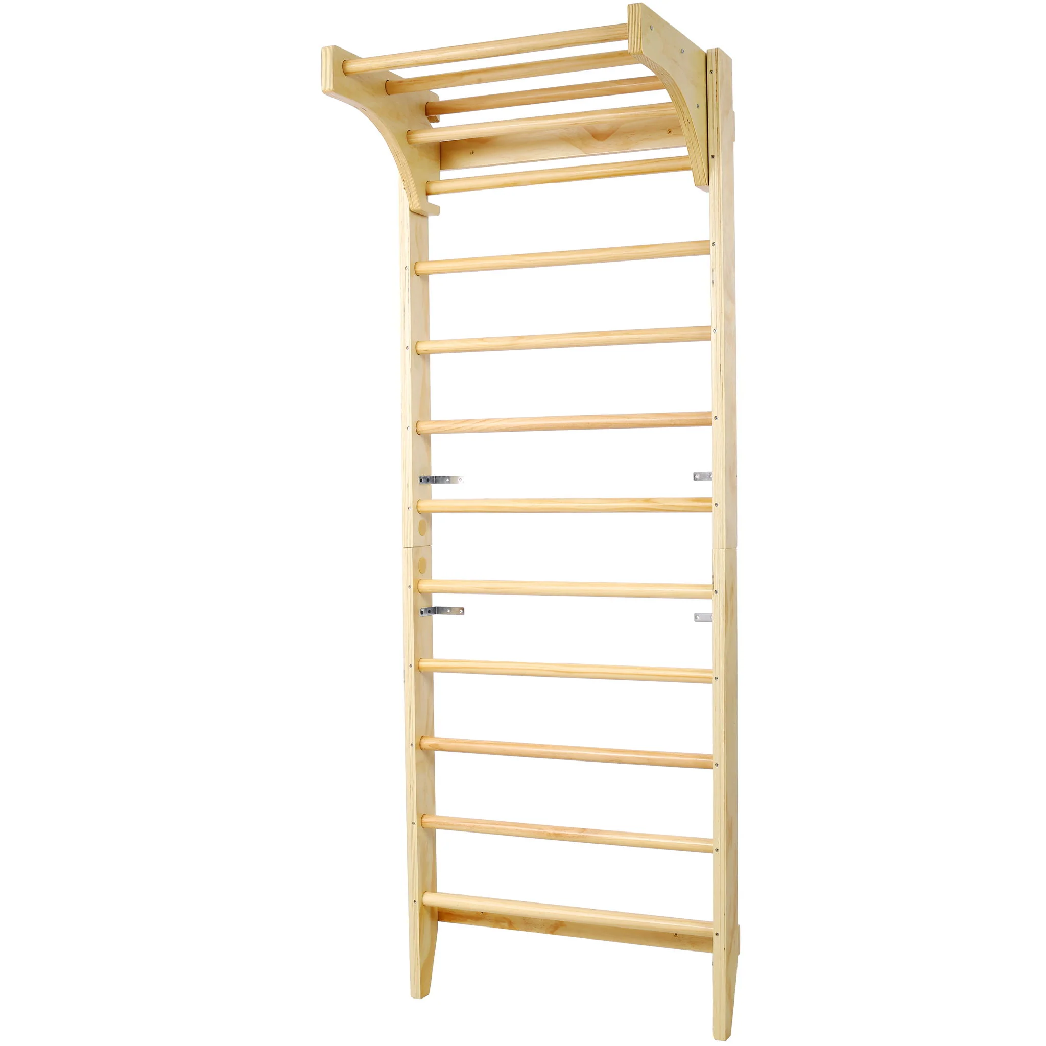 Swedish Ladder, Stall Bars Set For Physical Therapy & Gymnastics - Natural - Image 4