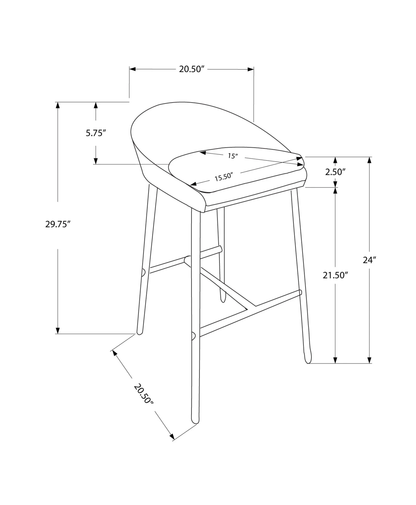 Swivel Stool Bar Height, Contemporary & Modern (Set of 2) - Image 10