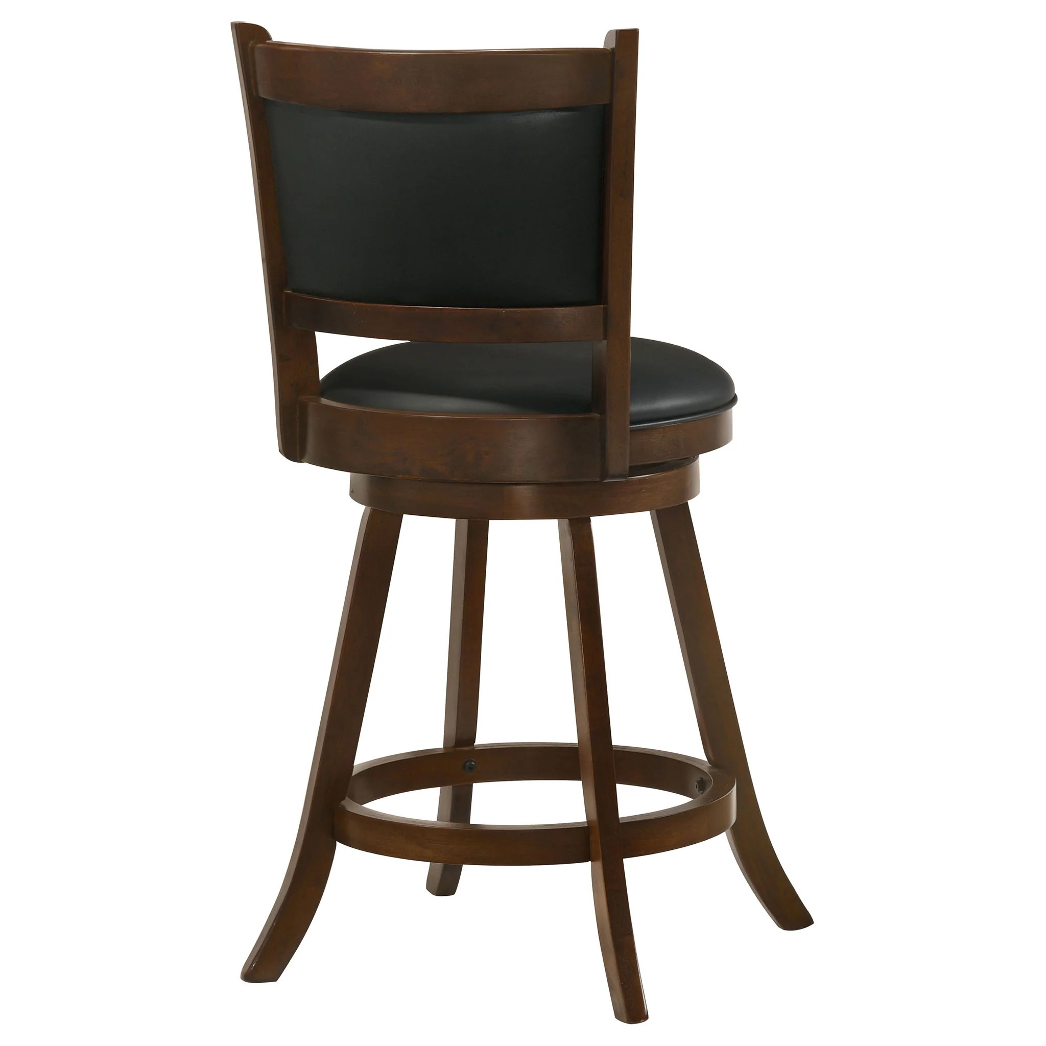 Swivel Stool With Swivel Base (Set of 2) - Black / Brown - Image 3