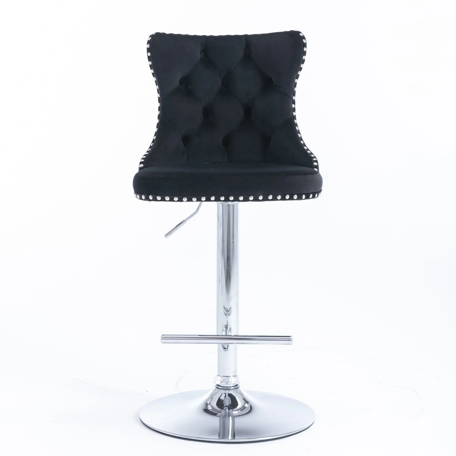 Swivel Barstools Adjusatble Seat Height From 25-33", Modern Upholstered Base Bar Stools With Backs Comfortable Tufted For Home Pub And Kitchen Island (Set of 2) - Image 12