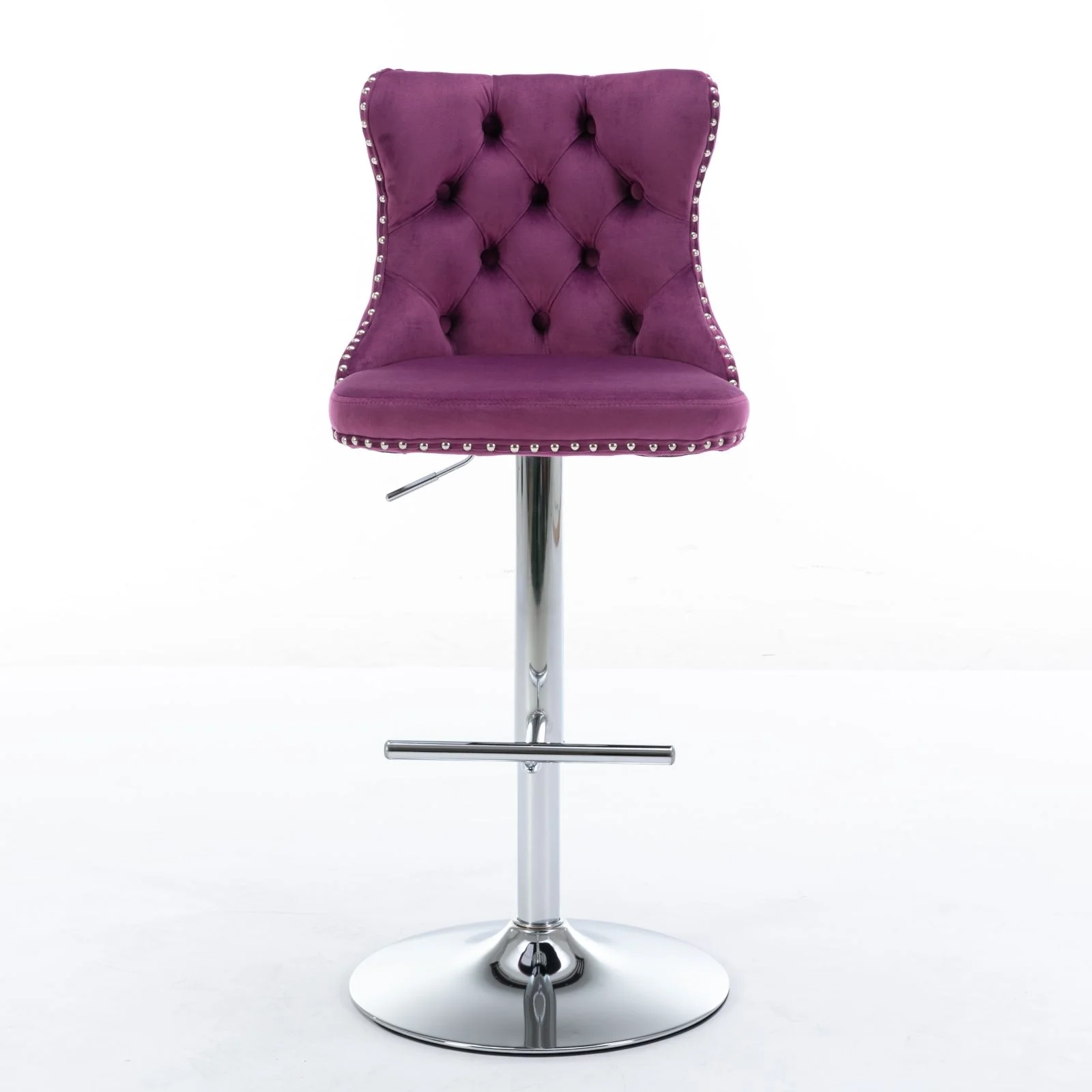 Swivel Barstools Adjusatble Seat Height From 25-33", Modern Upholstered Base Bar Stools With Backs Comfortable Tufted For Home Pub And Kitchen Island (Set of 2) - Image 31