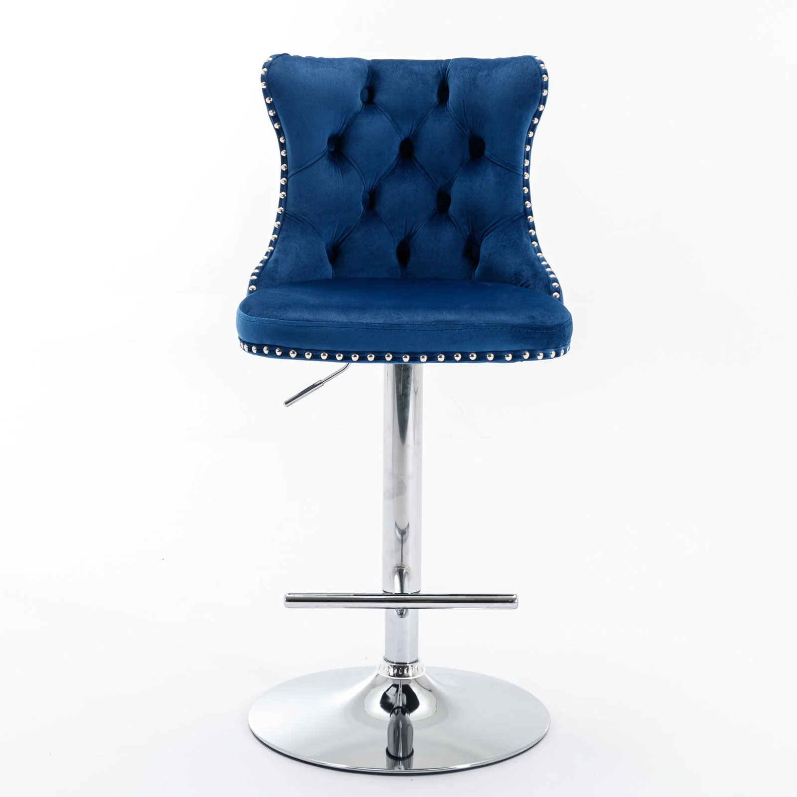 Swivel Barstools Adjusatble Seat Height From 25-33", Modern Upholstered Base Bar Stools With Backs Comfortable Tufted For Home Pub And Kitchen Island (Set of 2) - Image 44