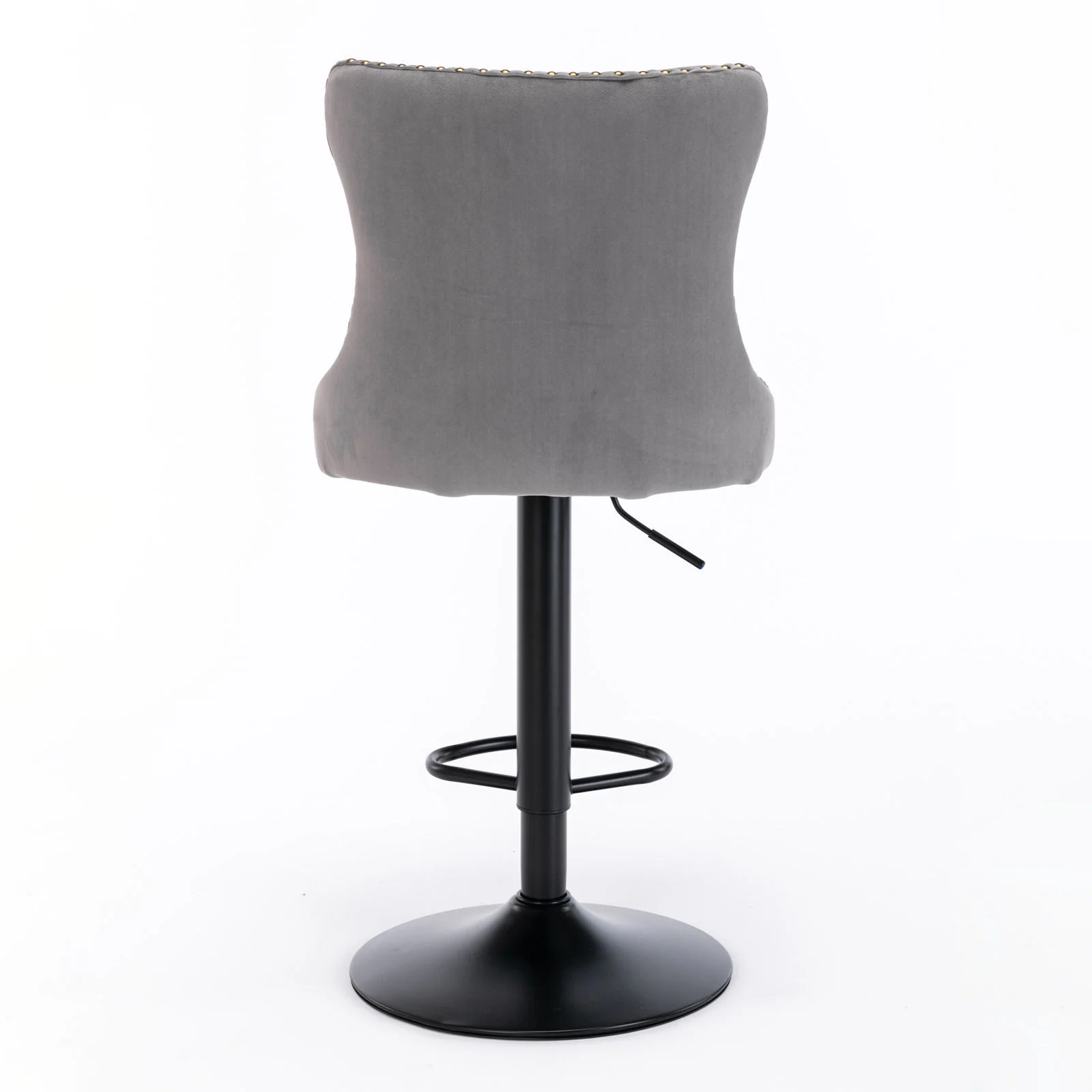 Swivel Barstools Adjusatble Seat Height, Modern Upholstered Bar Stools With Backs Comfortable Tufted For Home Pub And Kitchen Island (Set of 2) - Image 6