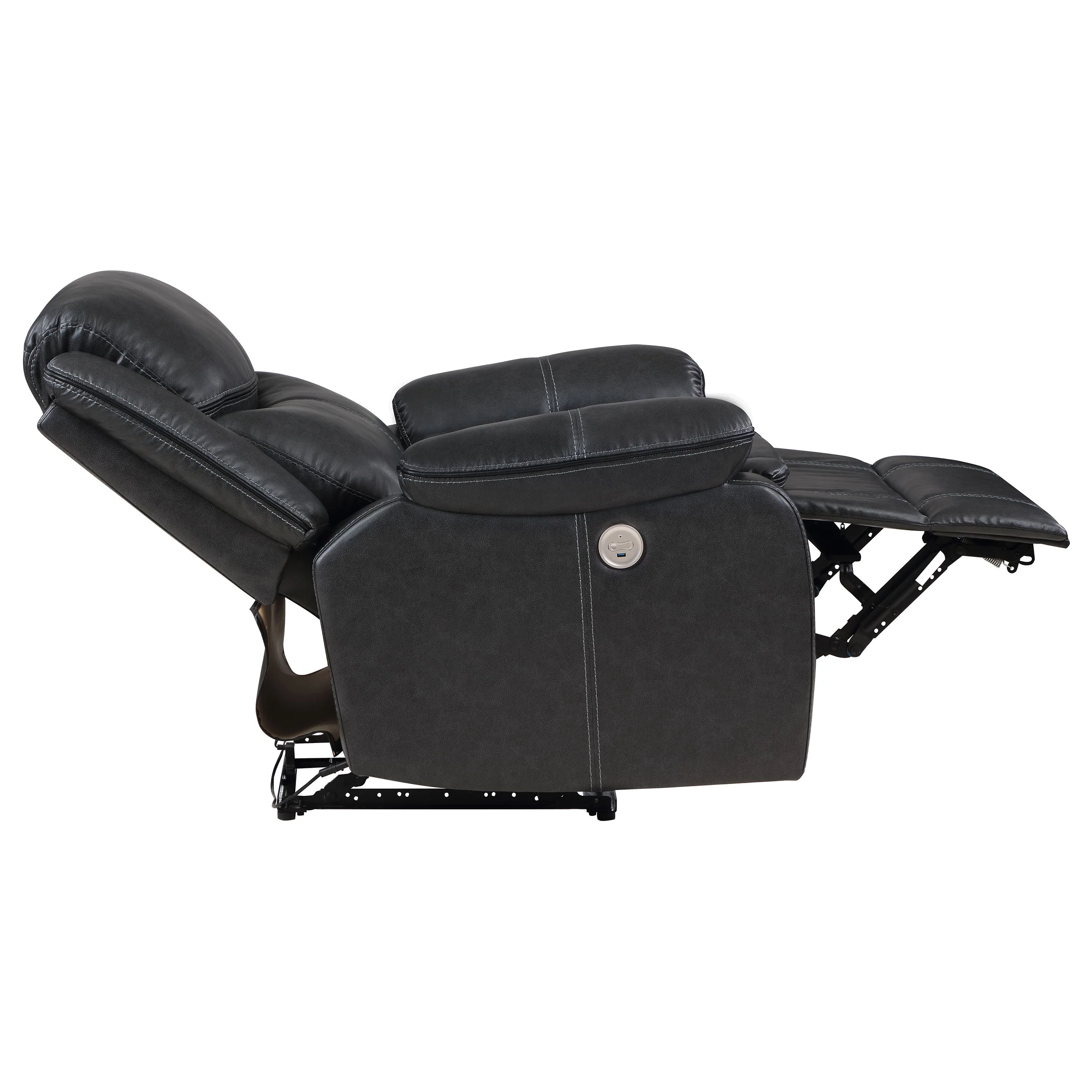 Sycamore Upholstered Power Recliner Chair Dark Grey - Image 7
