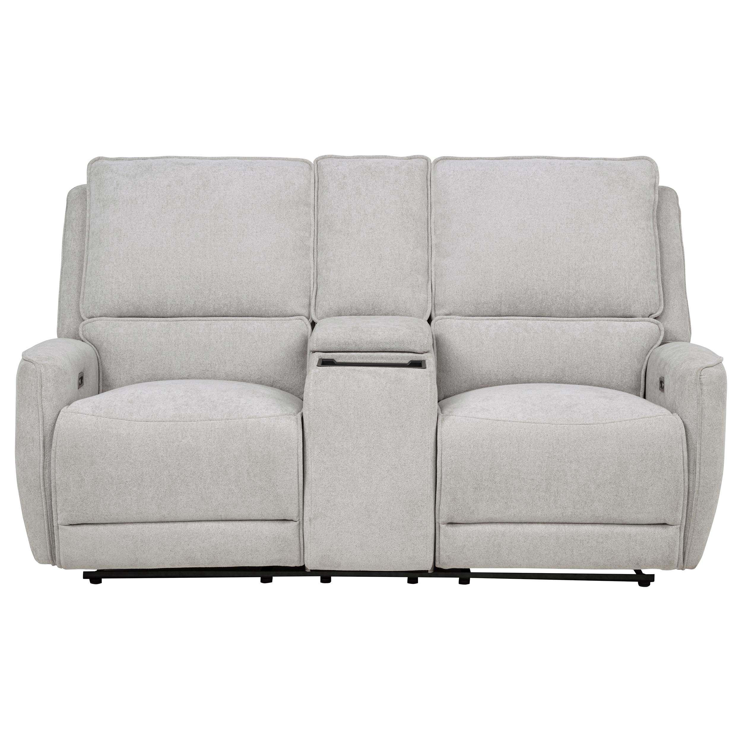 Sylmar Chenille Power Reclining Loveseat, Dove Grey - Image 10