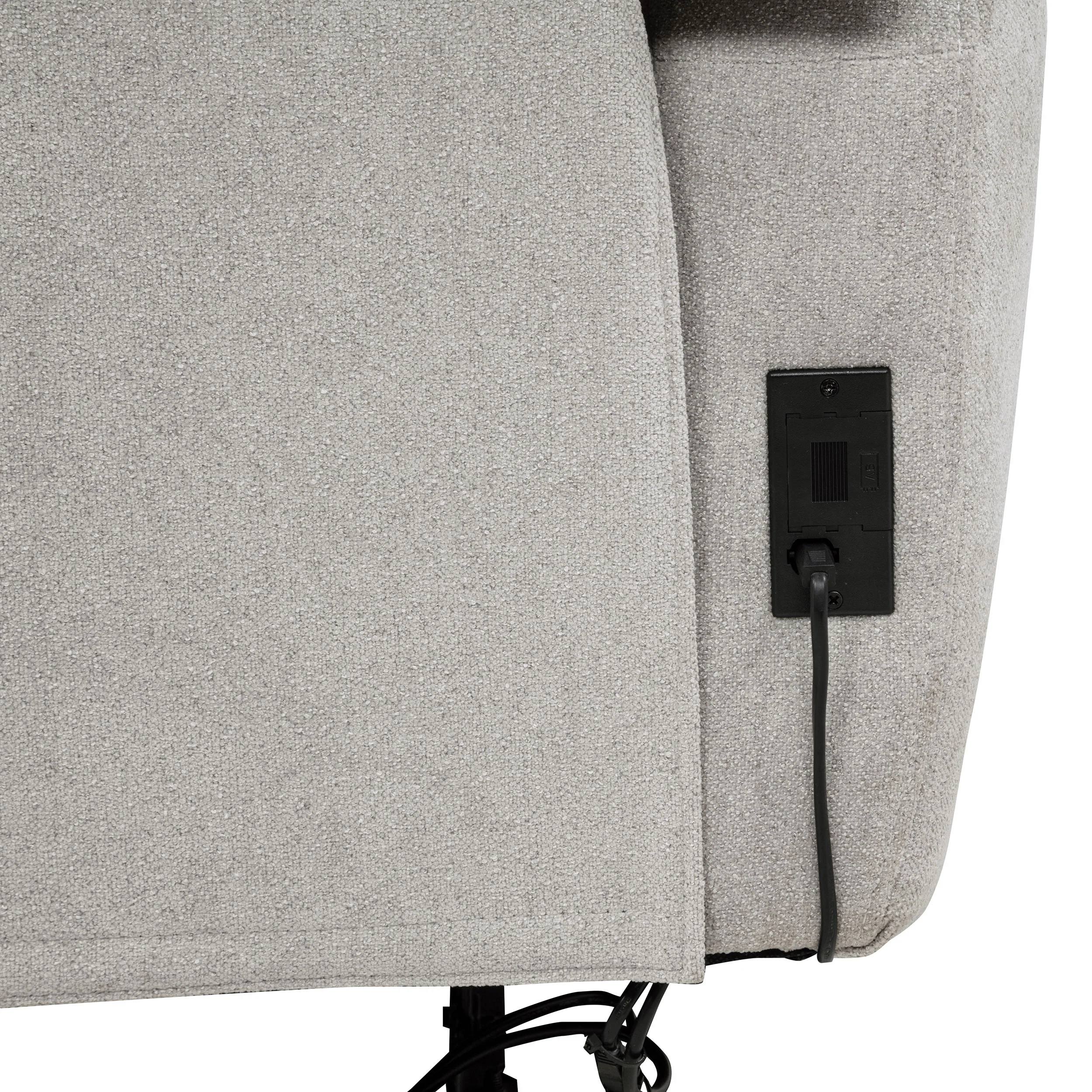 Sylmar Chenille Upholstered Power Reclining Sofa Dove Grey - Image 11