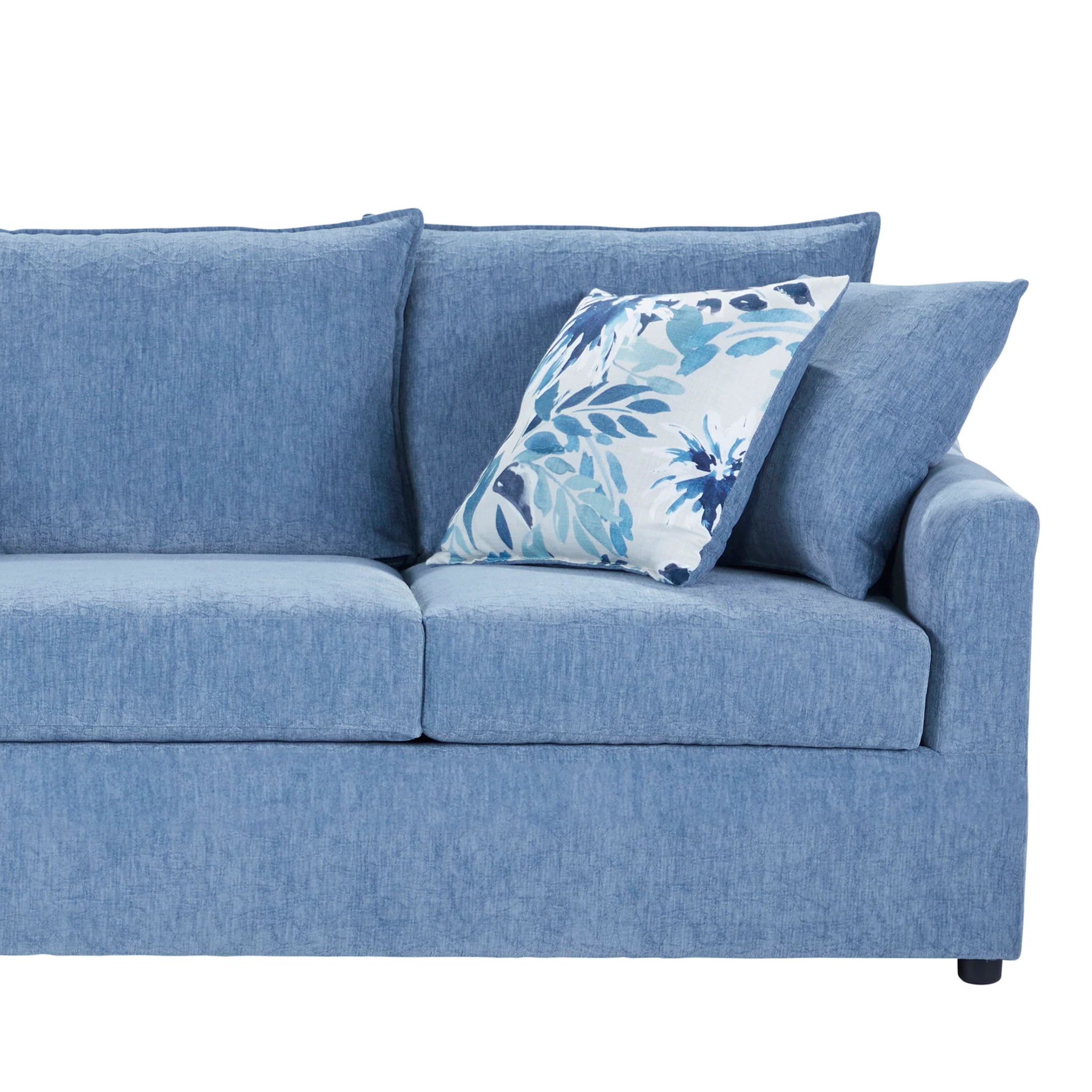 Sylvie - 2 Piece Living Room Set (Sofa & Swivel Chair) - Blue And White Print - Image 2