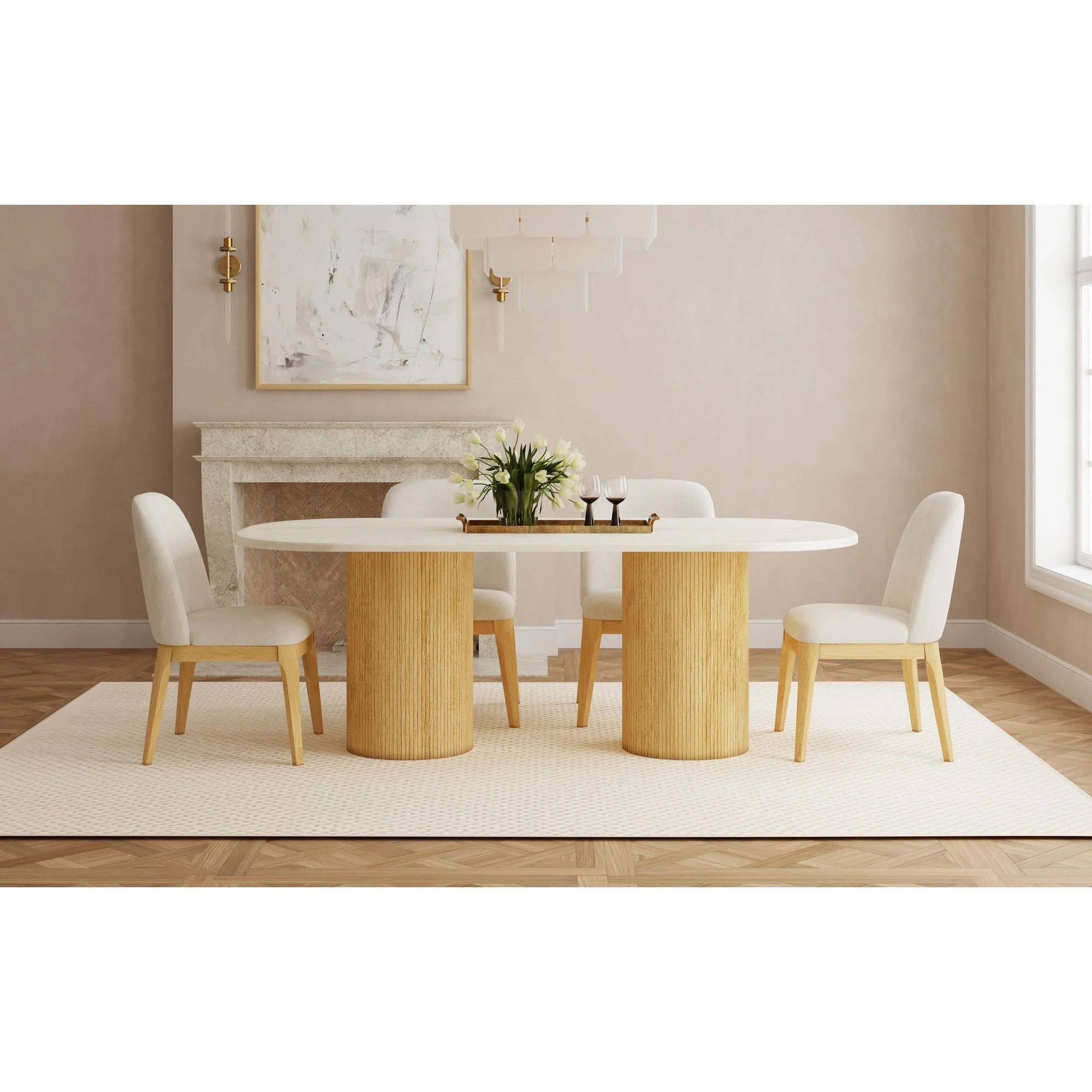 Sylvie - 5 Piece Standard Height Dining Set, Oval Table - Image 23