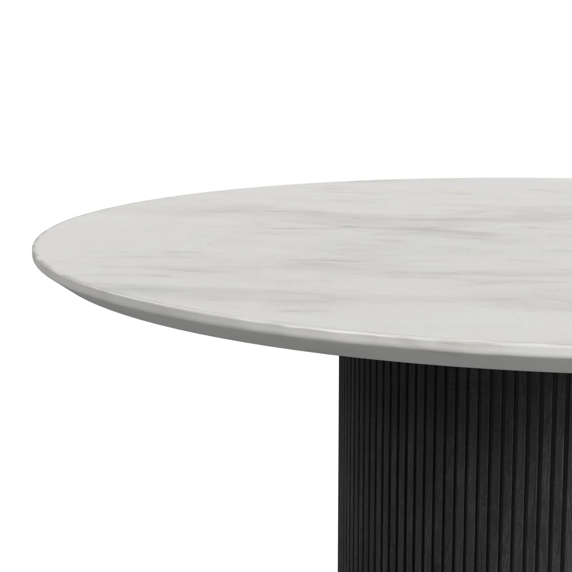 Sylvie - Round Dining Table With Faux Marble Top - Image 13