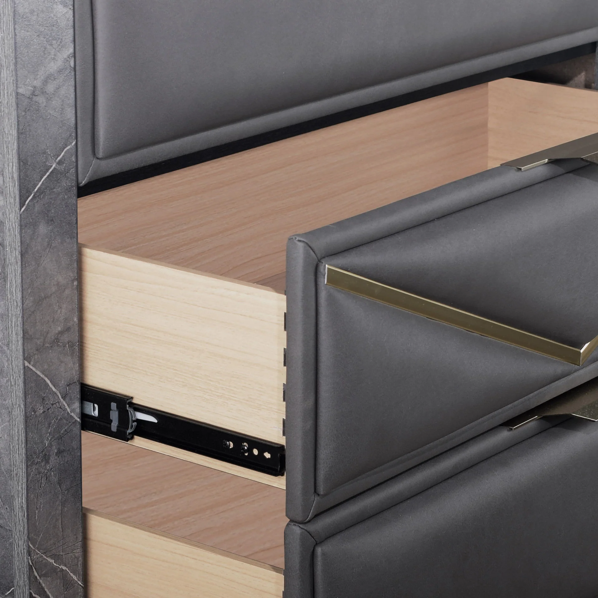 Symmetry - 5 Drawer Chest - Charcoal - Image 2