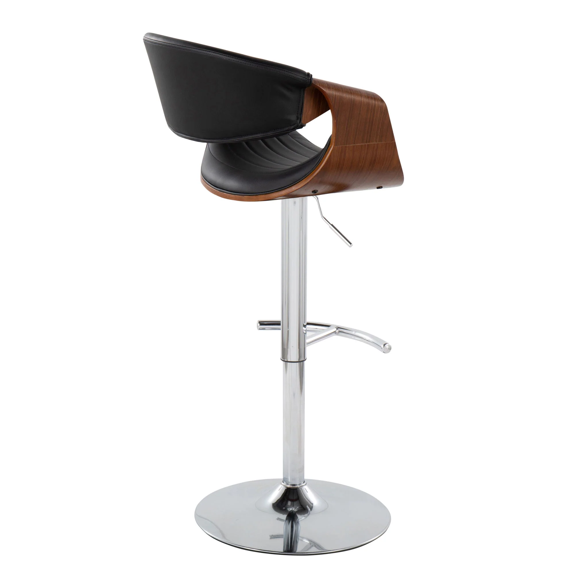 Symphony - Mid Century Modern Adjustable Barstool & Swivel With Rounded T Footrest (Set of 2) - Image 7