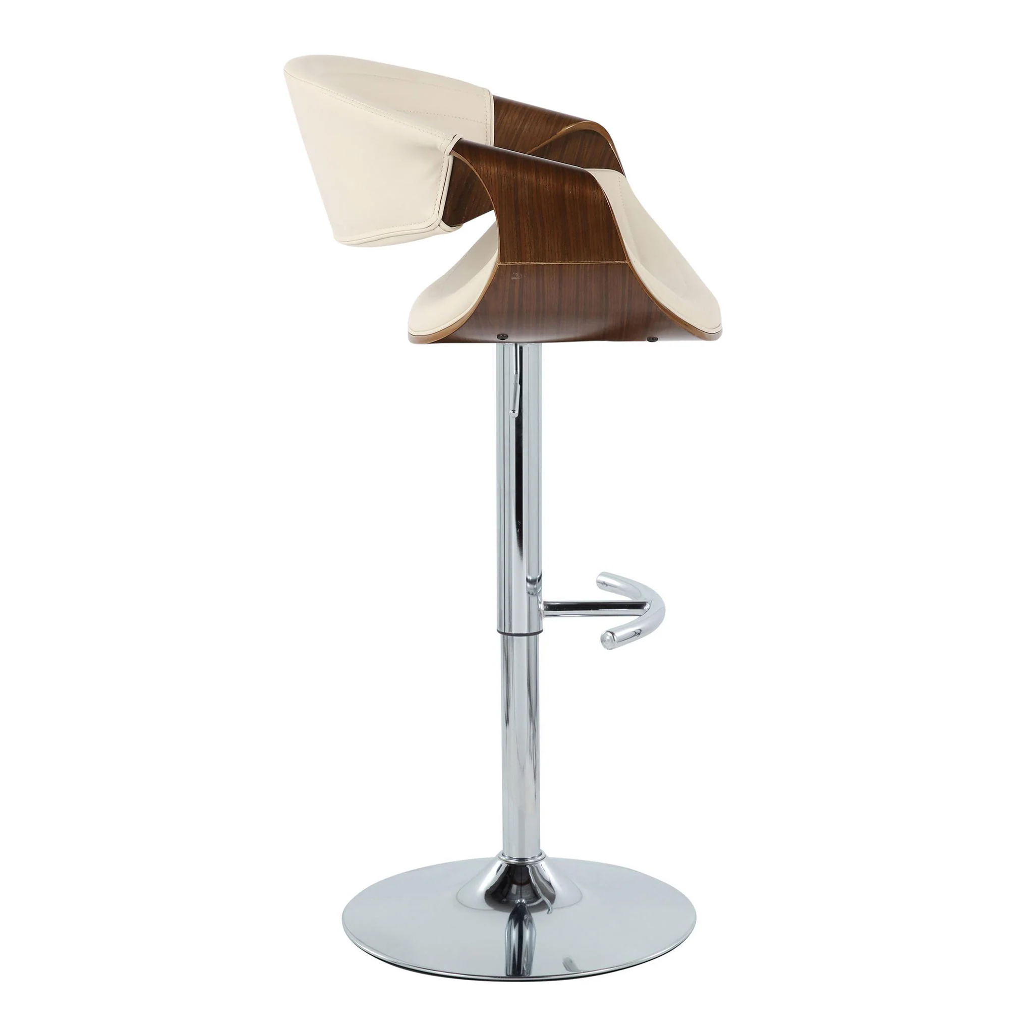 Symphony - Mid Century Modern Adjustable Barstool & Swivel With Rounded T Footrest (Set of 2) - Image 9