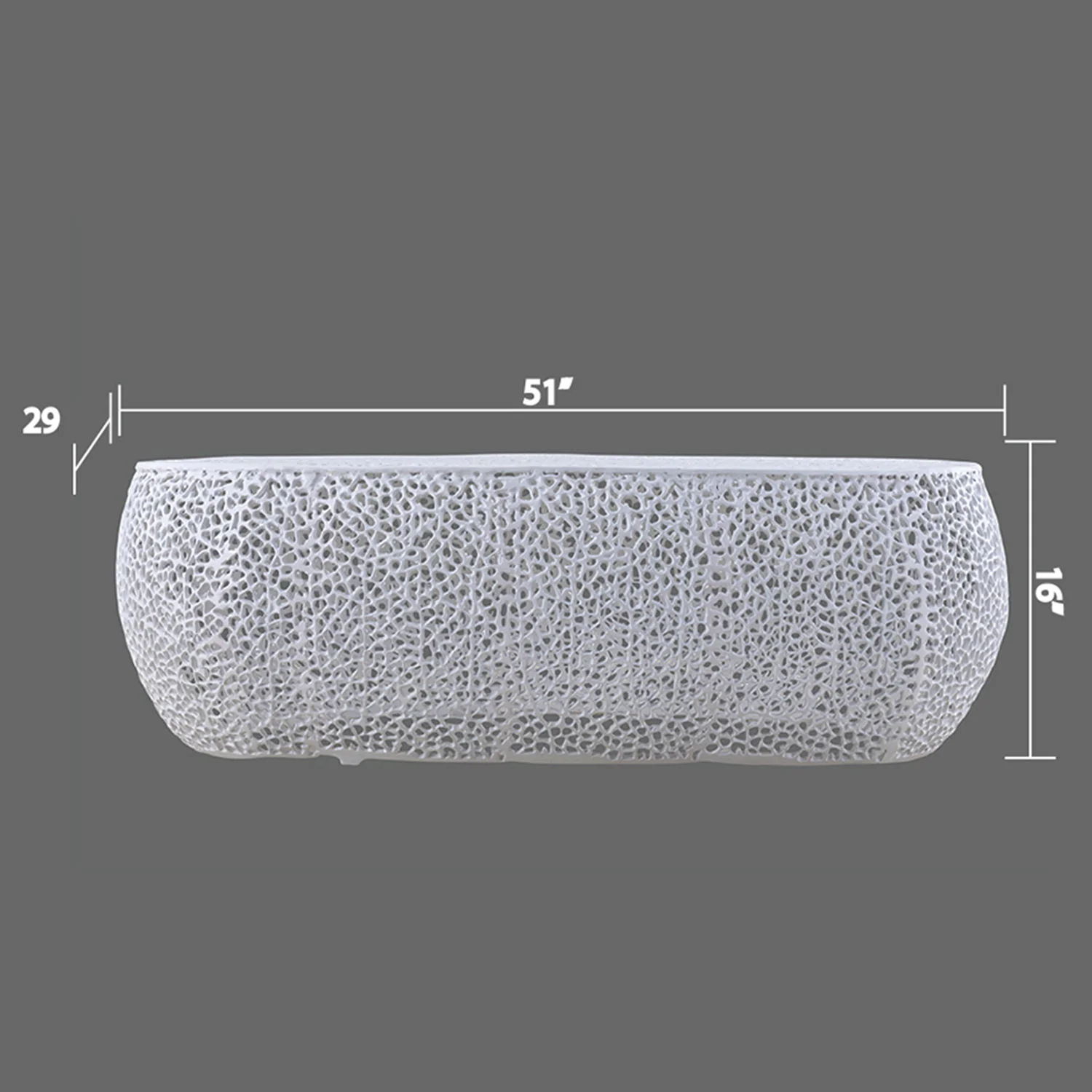 T3601 - Modern Oval Coffee Table - Image 5