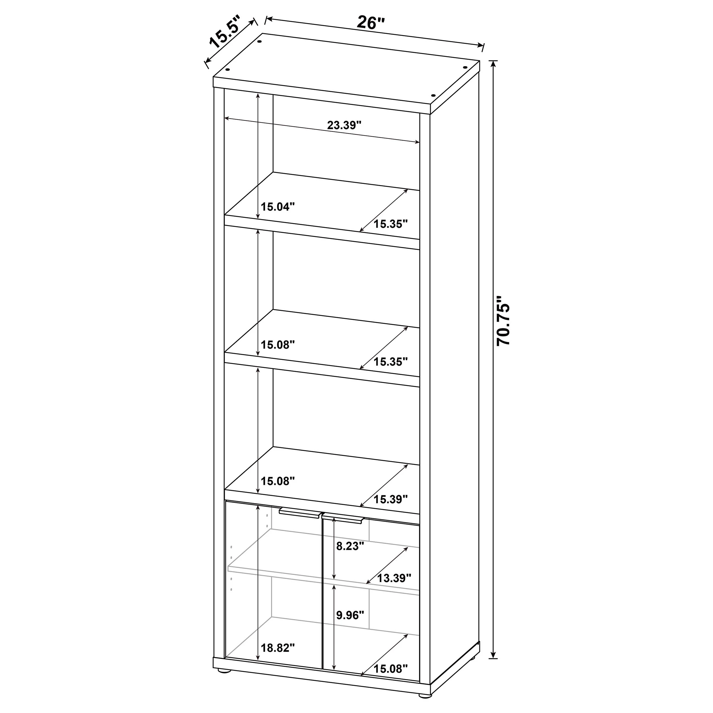 Tabby 3-Piece 60-Inch TV Entertainment Center Mango - Image 17