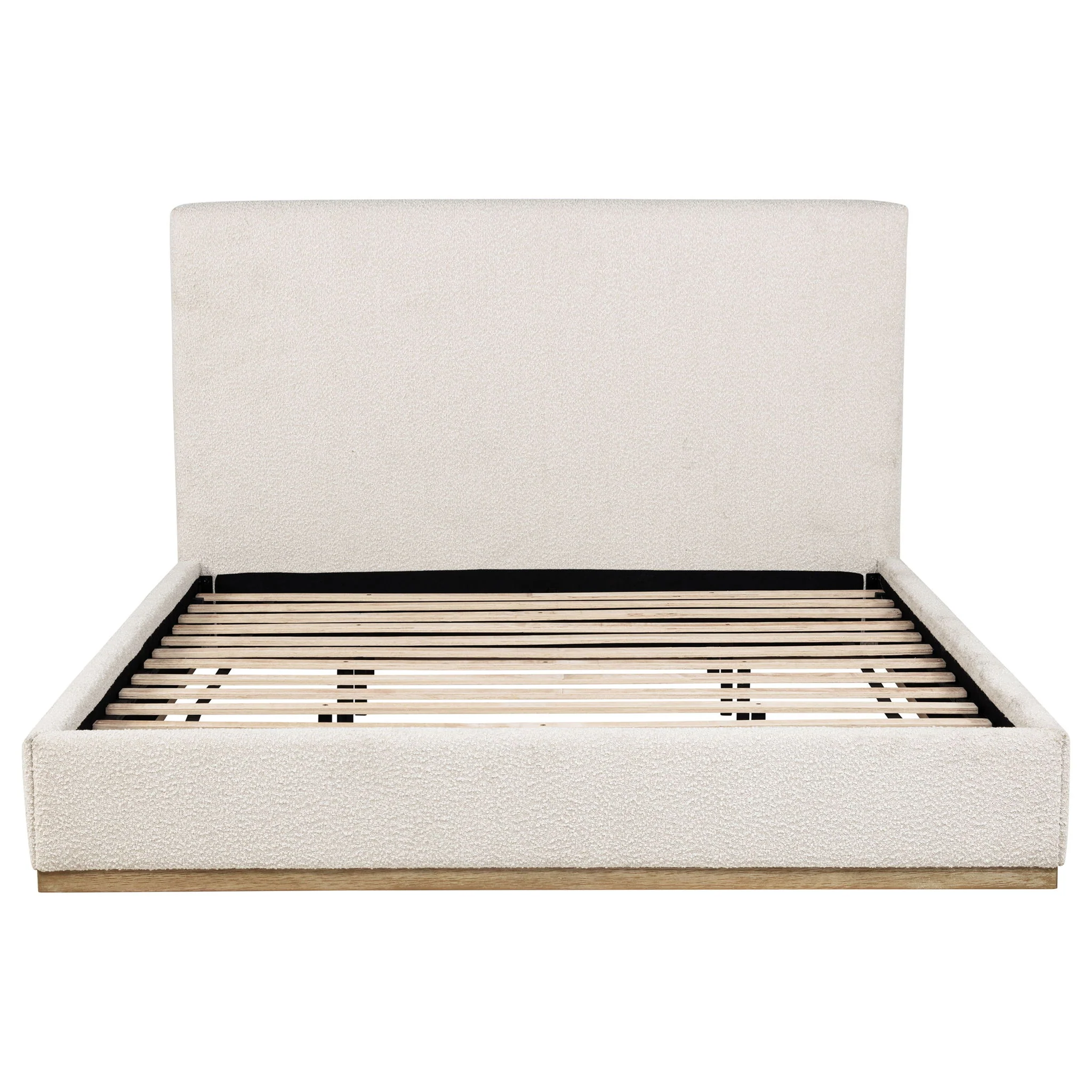 Talbot - Eastern King Platform Bed With Elevated Headboard - Cream - Image 6