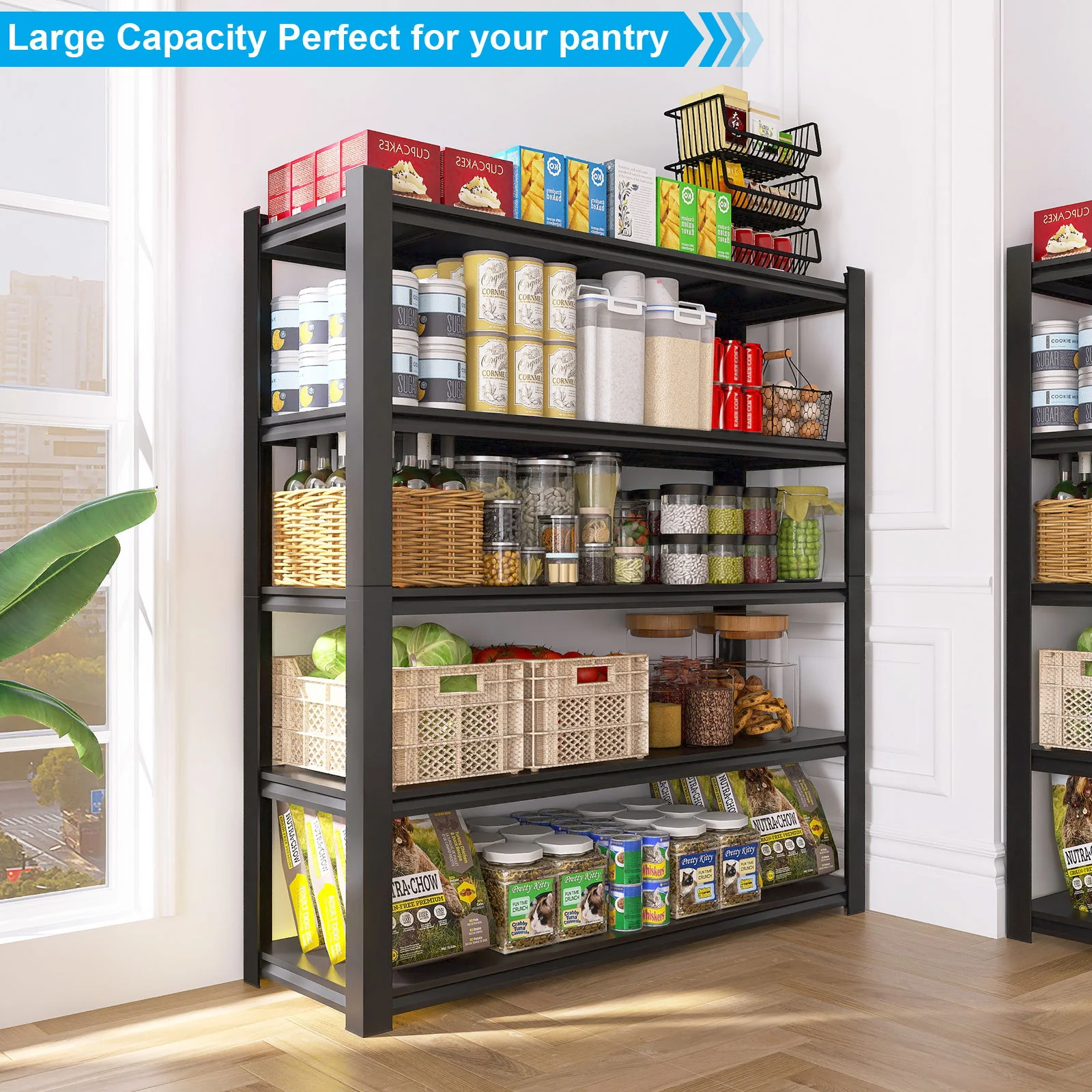 Tall Metal Shelves With Removable Dividers Are High Capacity And Load Bearing For Garages, Kitchens And Offices - Image 8