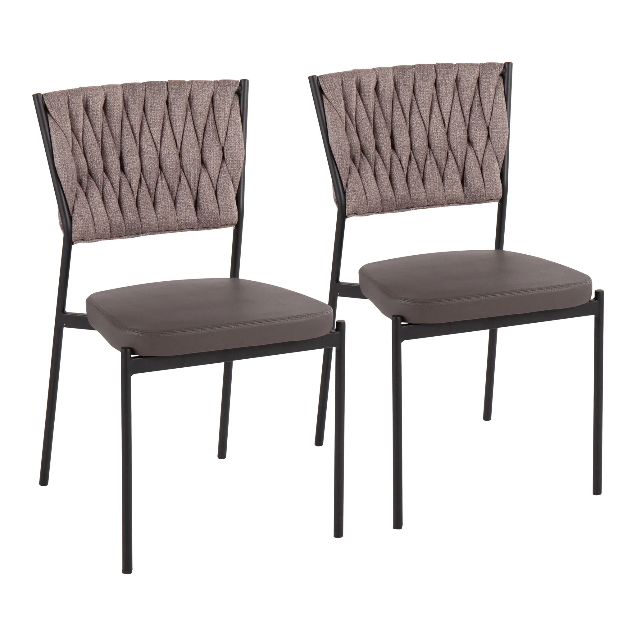 Tania - Braided Contemporary Chair (Set of 2) - Image 2