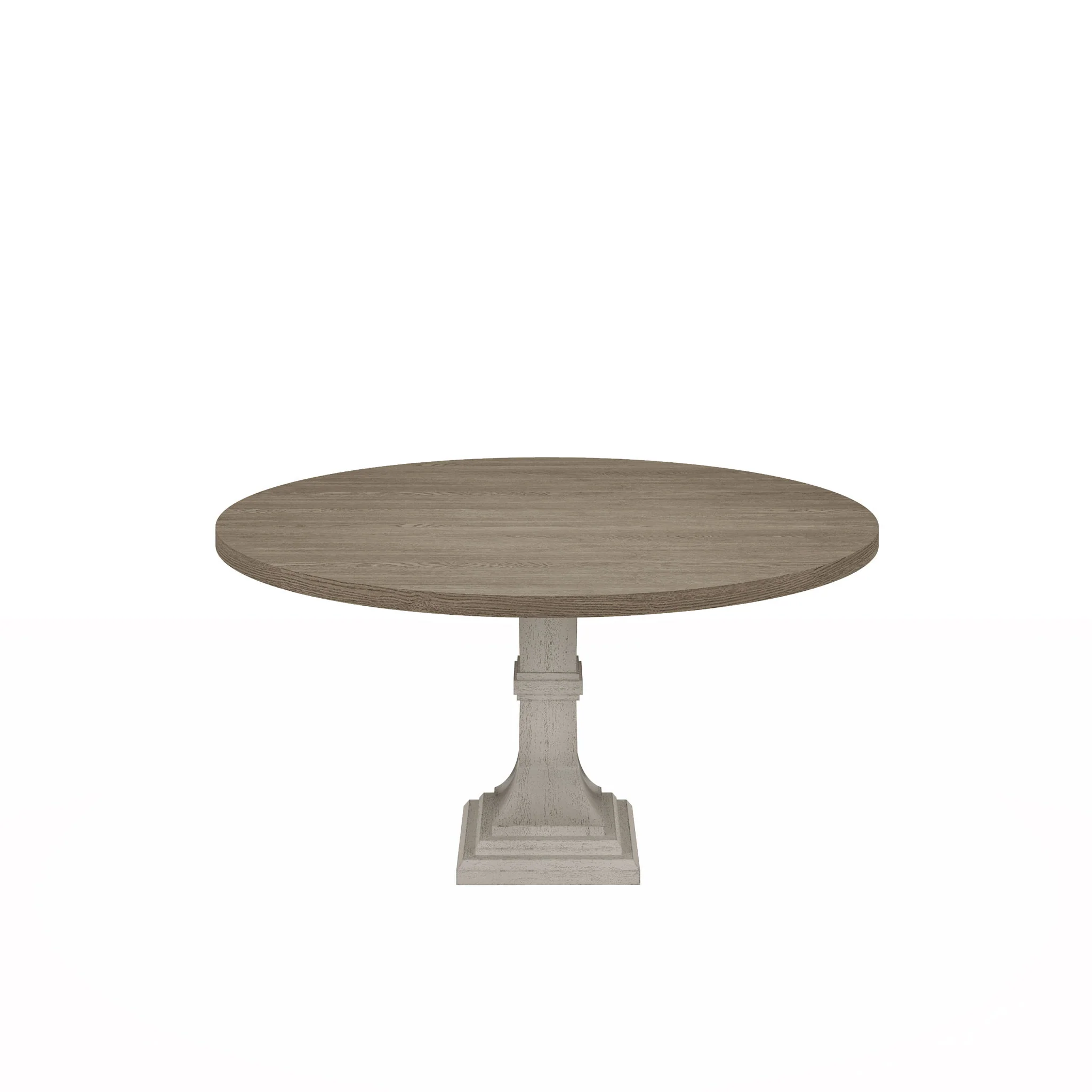 Tannen - Round 5 Piece Dining Table (Set of 5) - White And Gray - Image 8