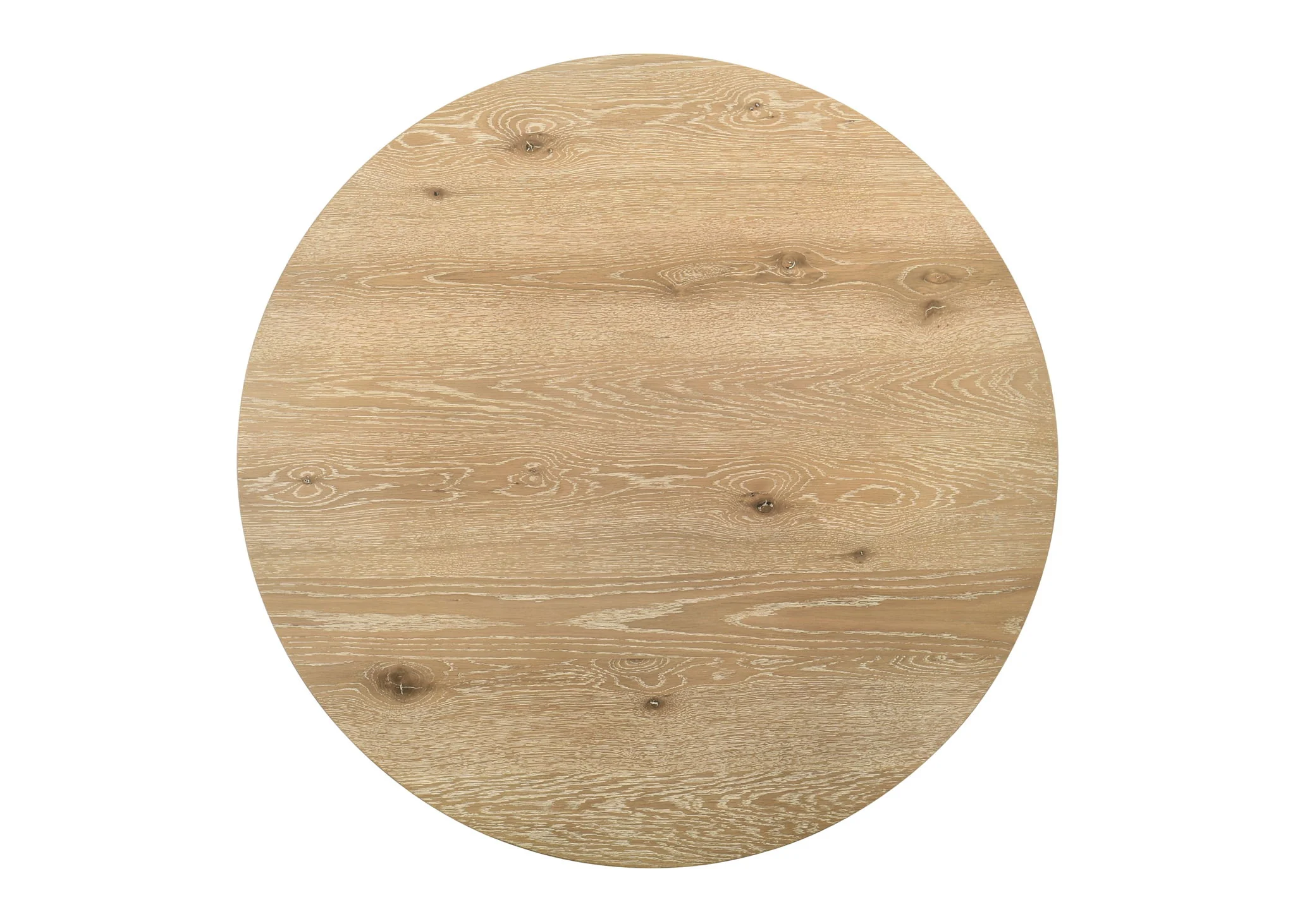 Tate - Round Dining Table With Cream Color Upholstered Chairs (Set of 5) - Oak Finish - Image 2