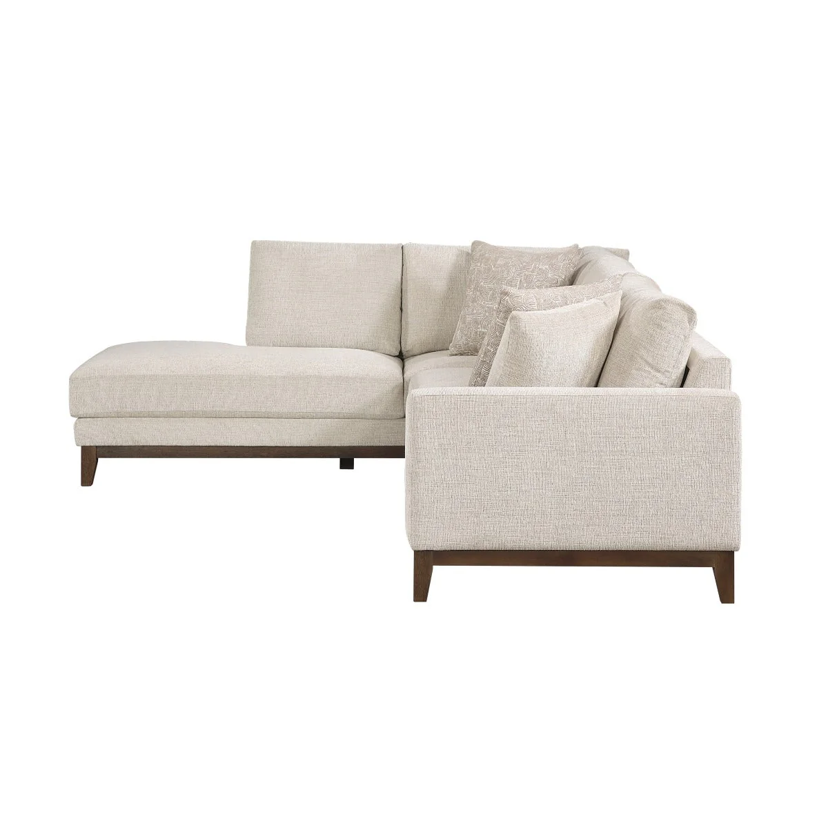 Taupe Chenille 2-Piece Sectional with Left Chaise - Image 4